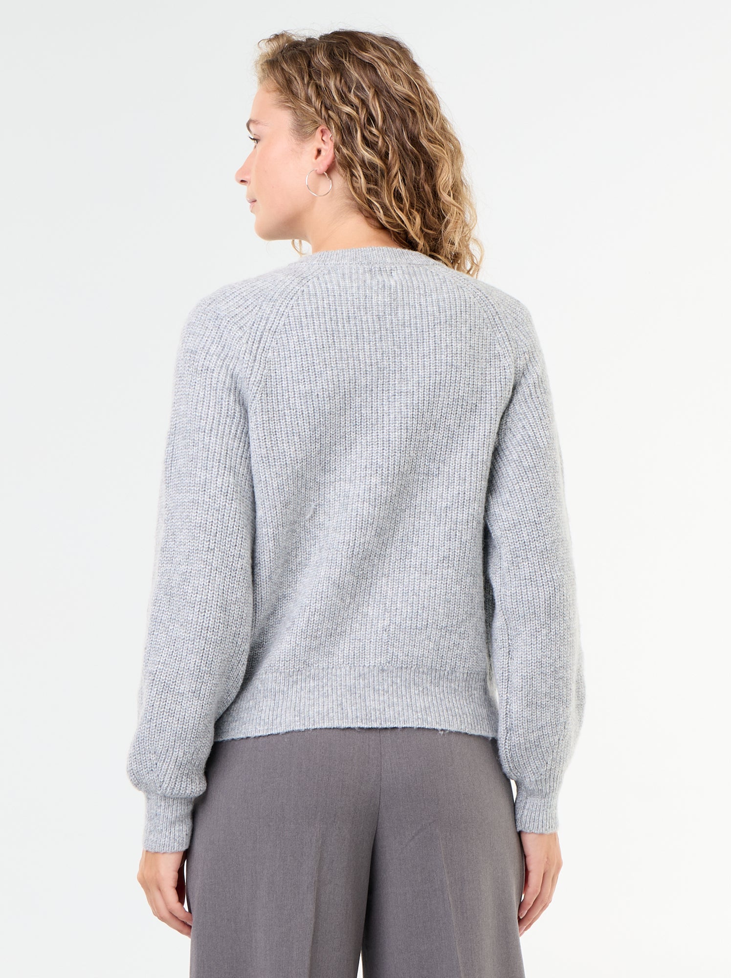 Gilet en maille grosse jauge - Gris (GFP45_4)