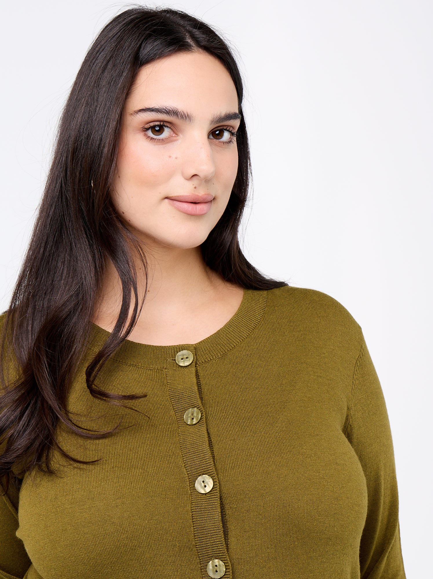 Gilet en maille uni - Vert