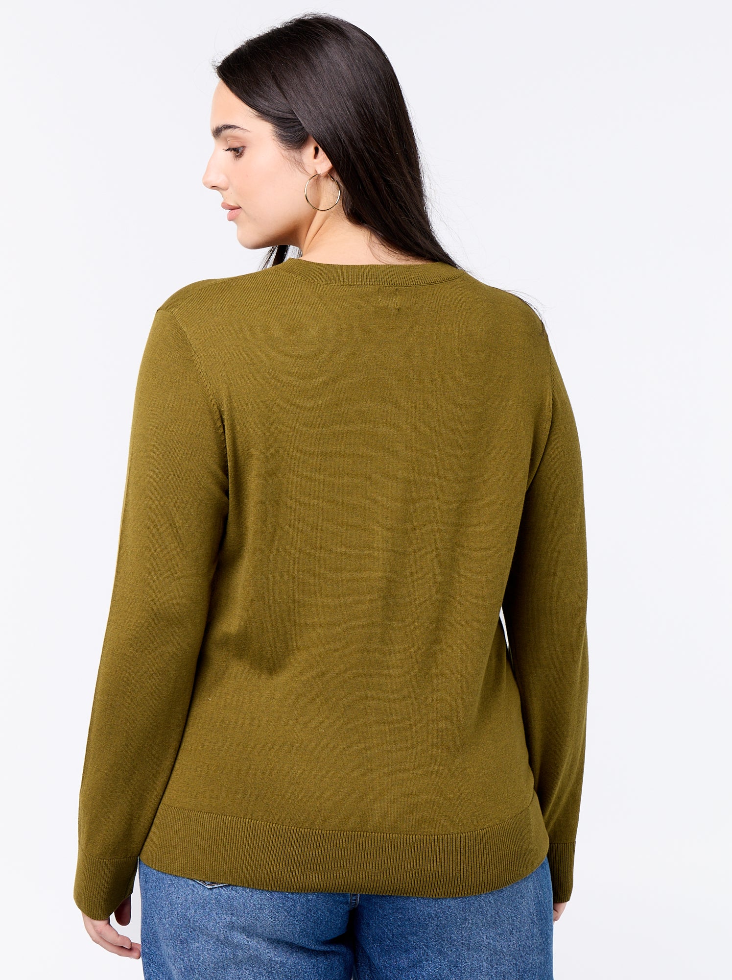 Gilet en maille uni - Vert