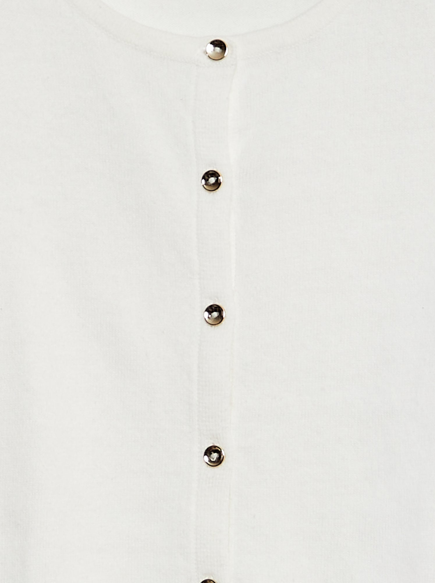 Gilet en maille unie - Blanc