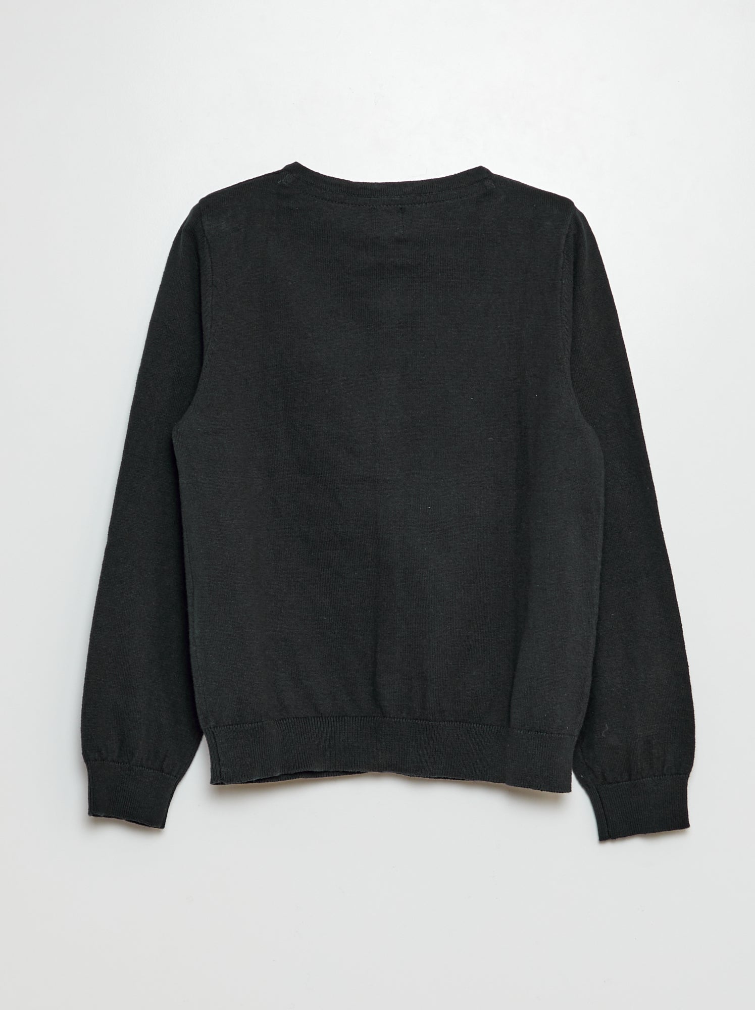 Gilet en maille unie - Noir