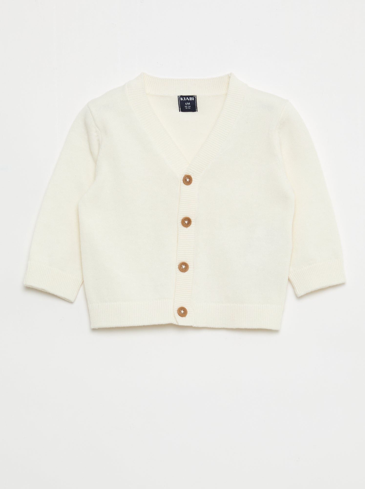 Gilet fine jauge col V - Blanc