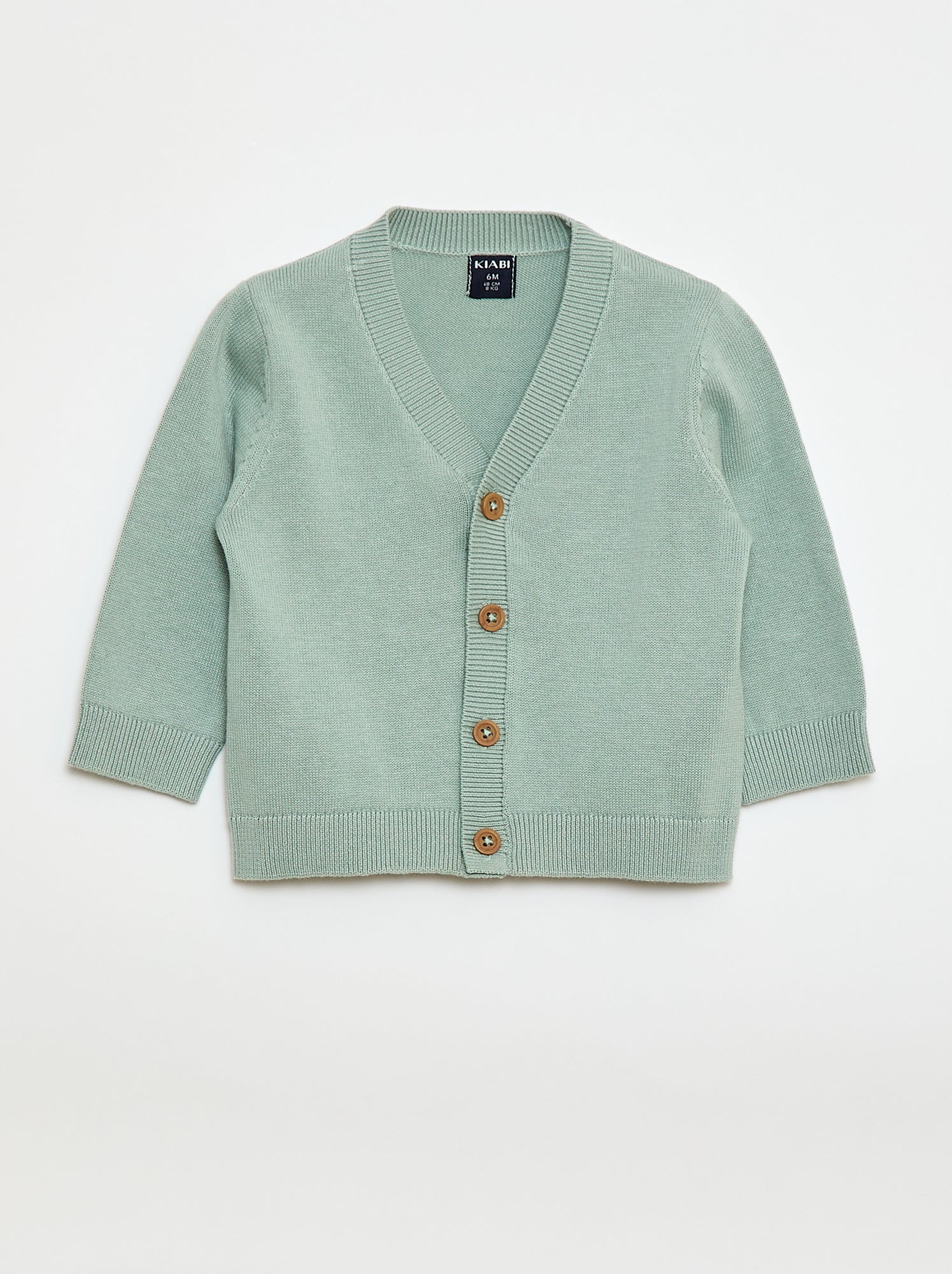 Gilet fine jauge col V - Bleu (EVZ36_4)