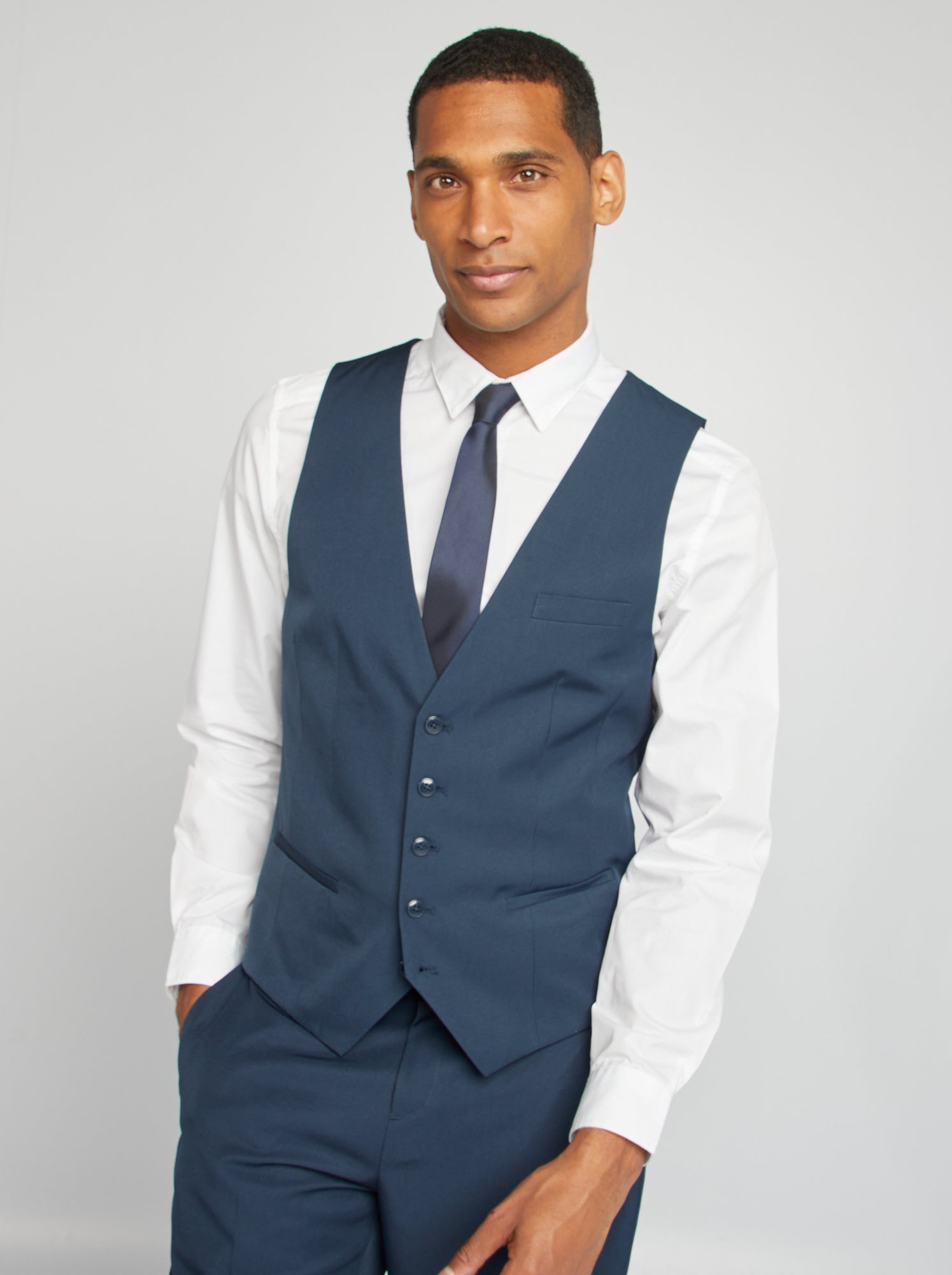 Gilet 'garçon de café' - Bleu