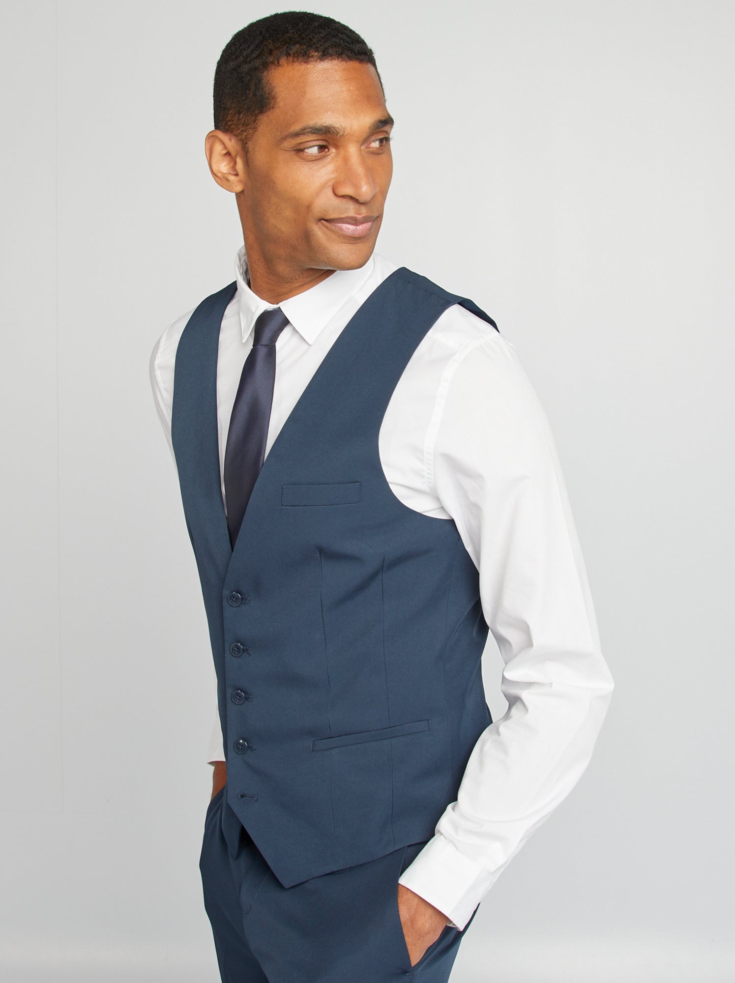 Gilet 'garçon de café' - Bleu