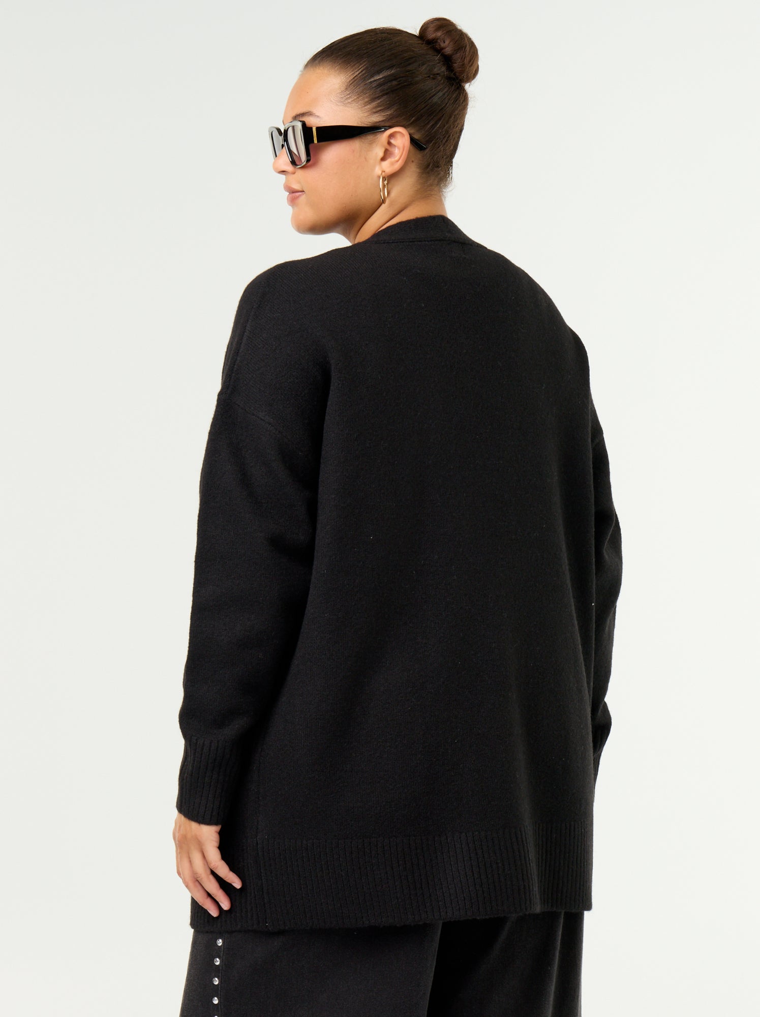 Gilet long ouvert - Noir