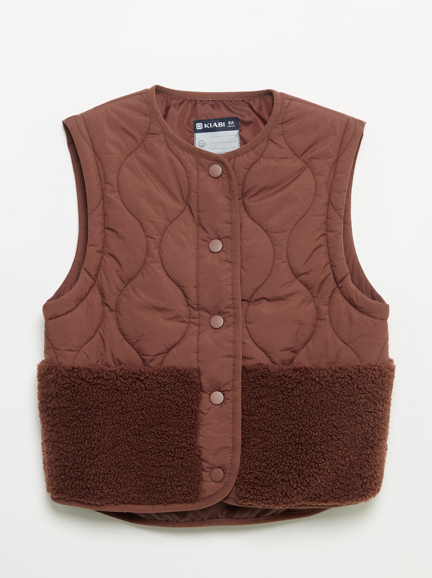 Gilet matelassé sans manches - Marron