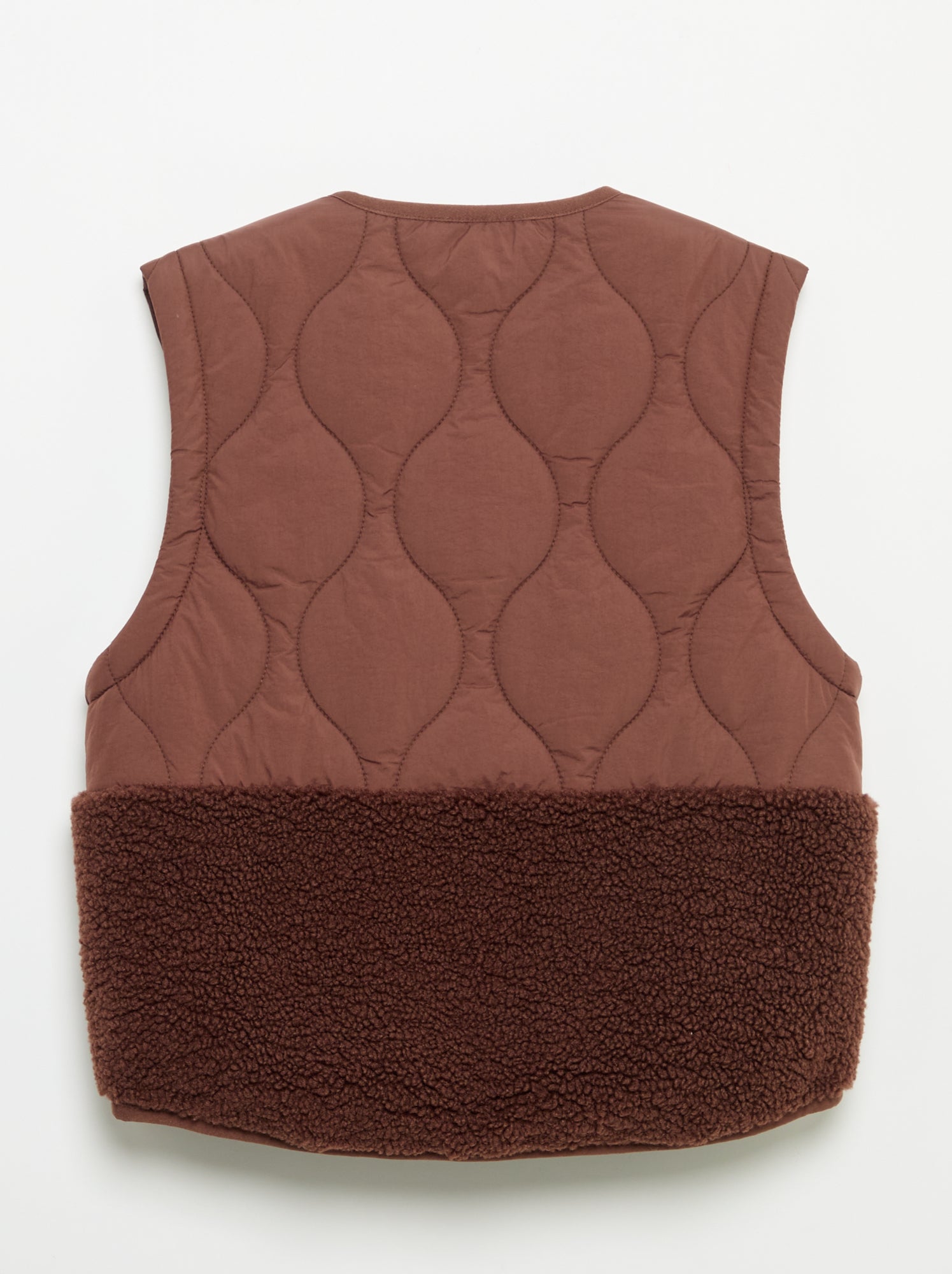 Gilet matelassé sans manches - Marron