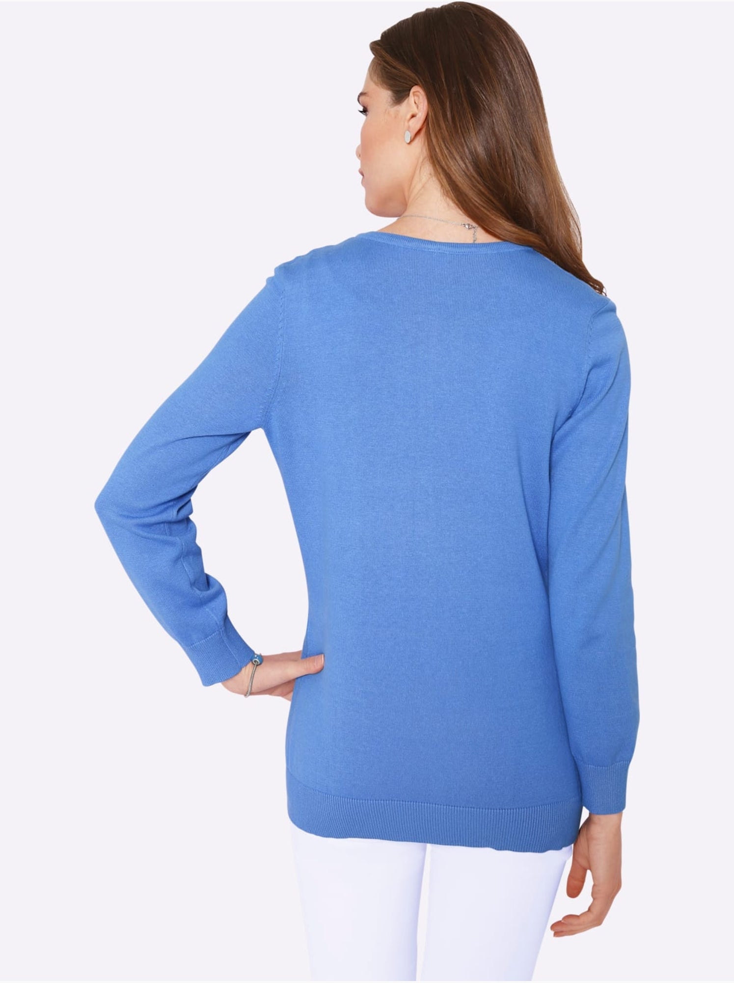 Gilet pur coton - taille standard - moda vilona - Bleu
