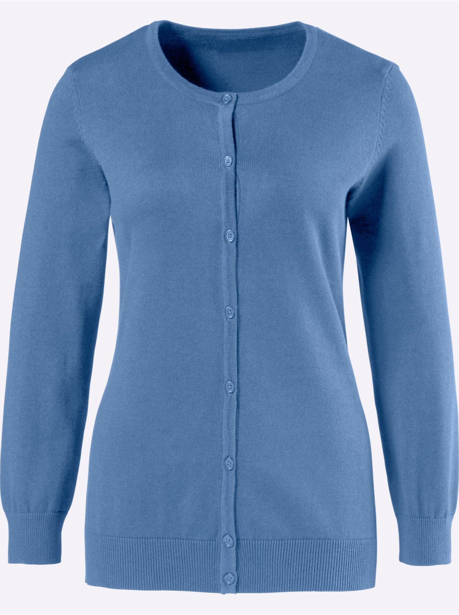 Gilet pur coton - taille standard - moda vilona - Bleu