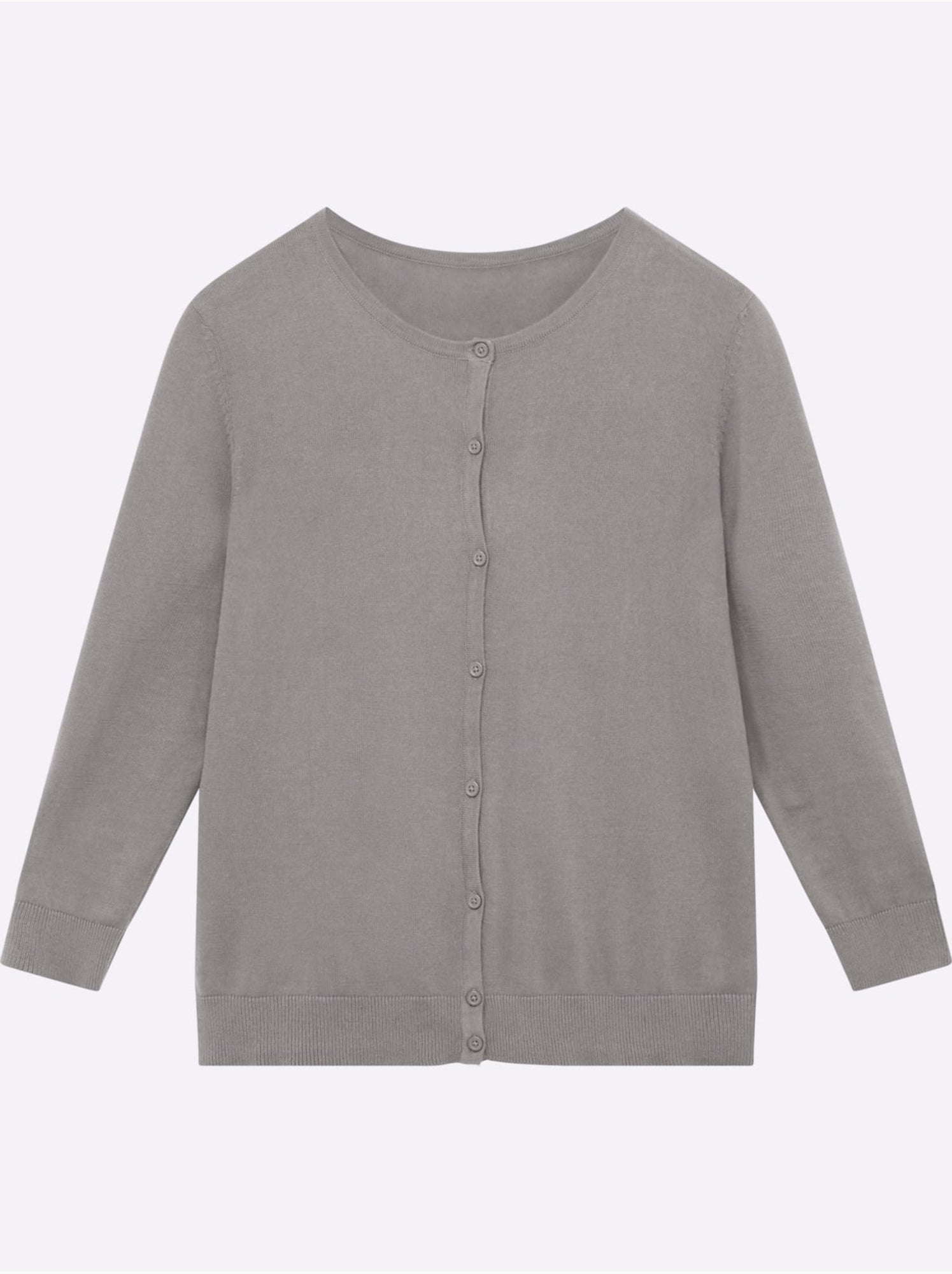 Gilet pur coton - taille standard - moda vilona - Gris foncé