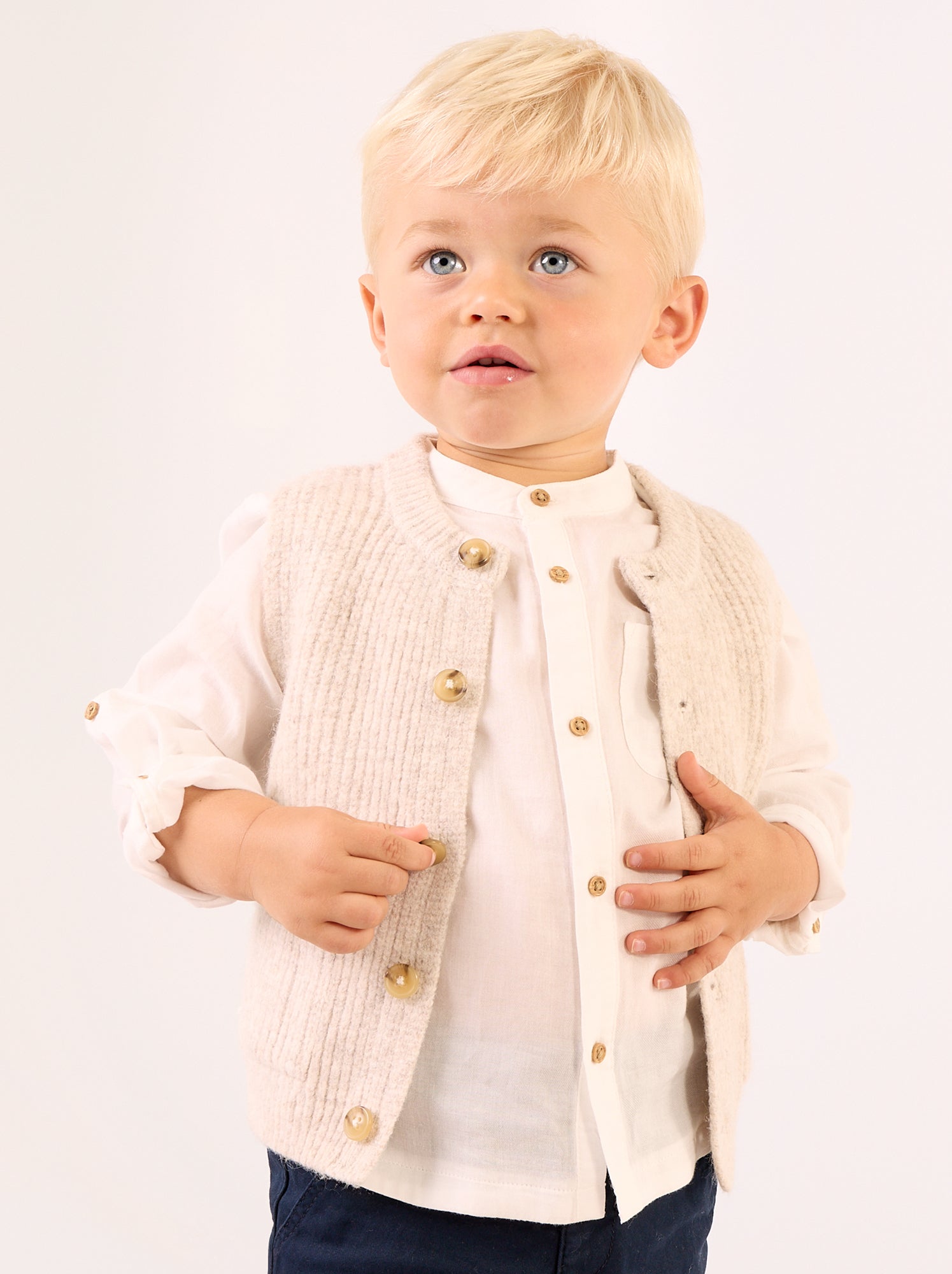 Gilet sans manches avec poches - Beige