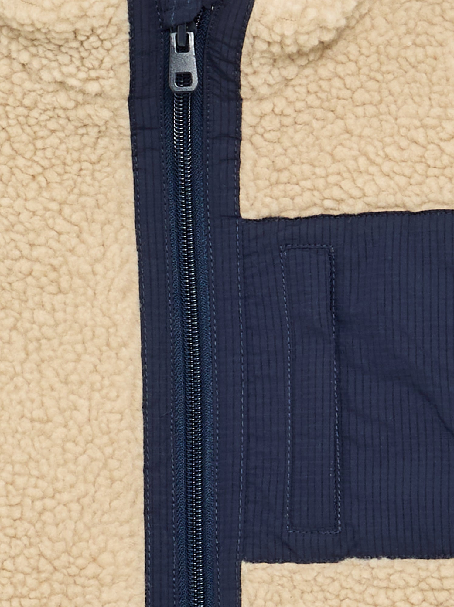 Gilet sans manches effet moutonné - Blanc