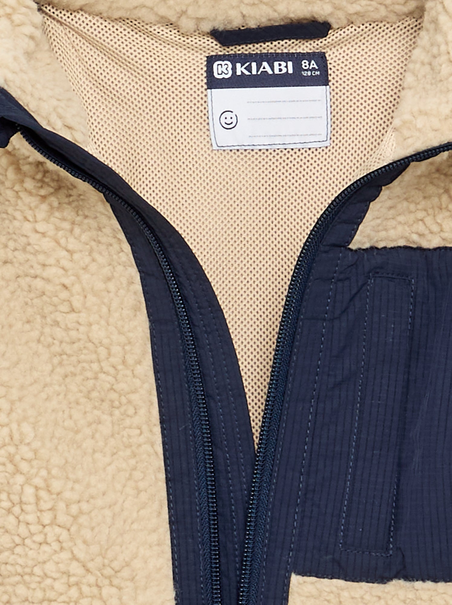 Gilet sans manches effet moutonné - Blanc