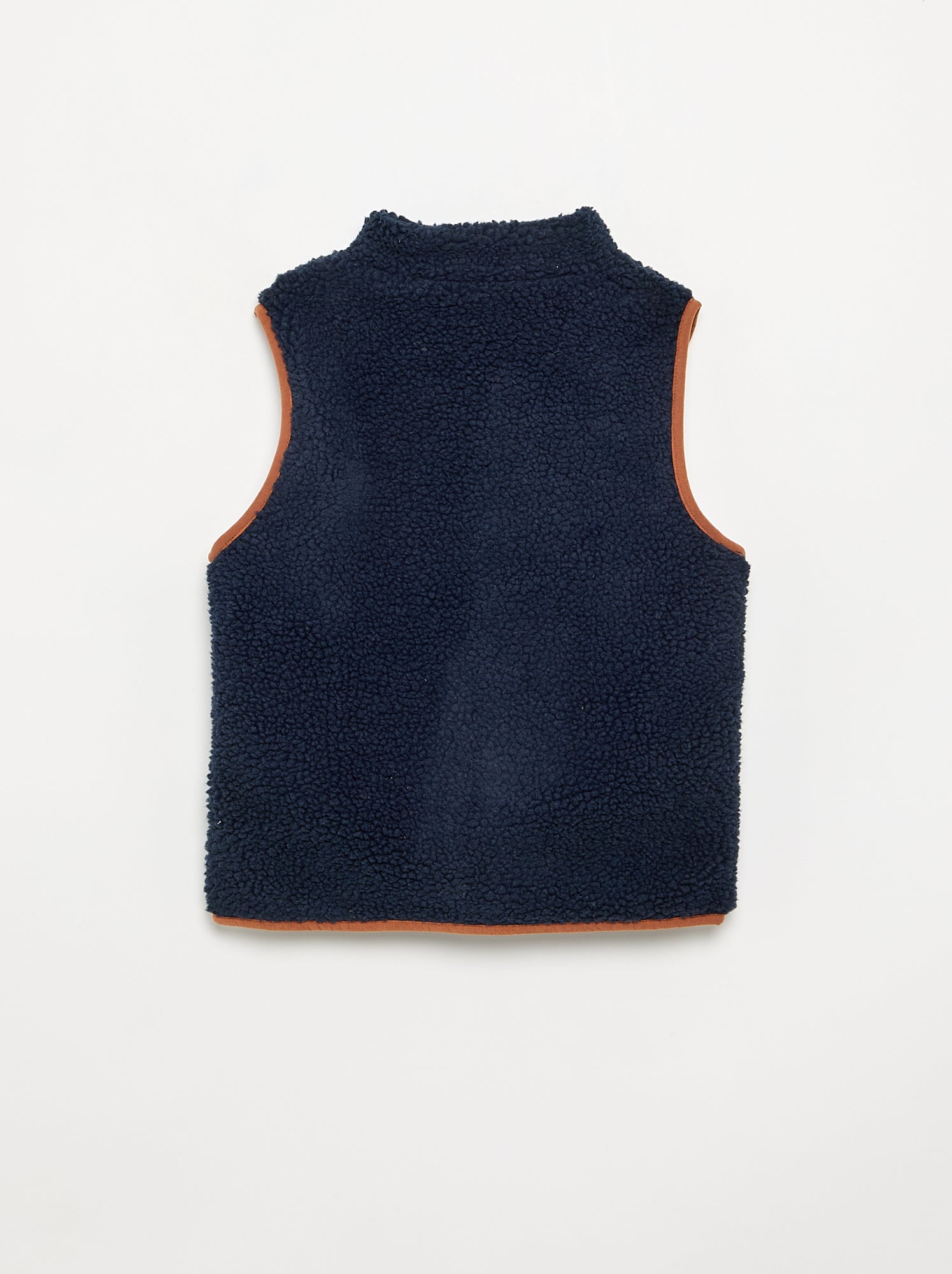Gilet sans manches effet moutonné - Bleu