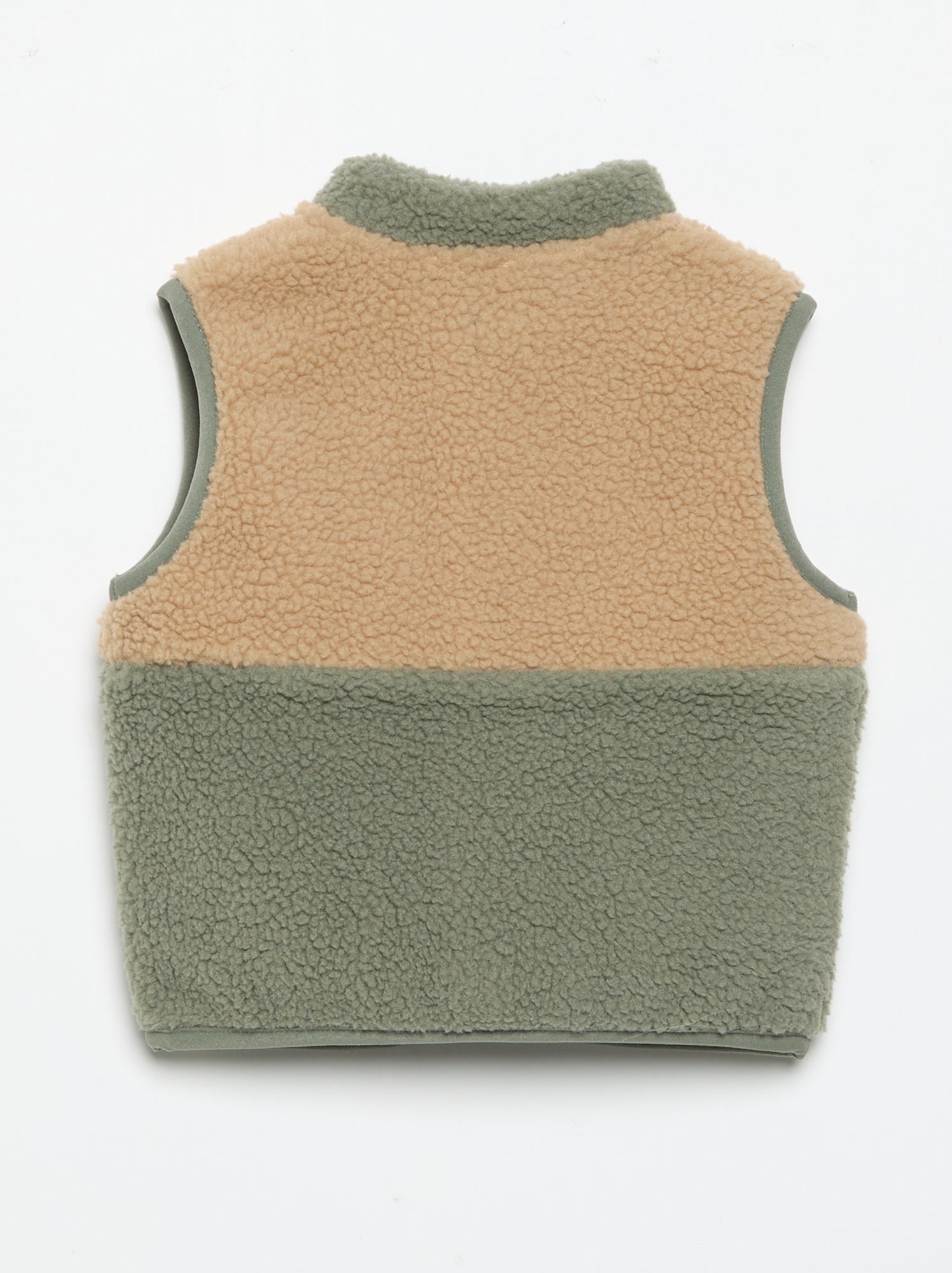 Gilet sans manches effet moutonné - Vert