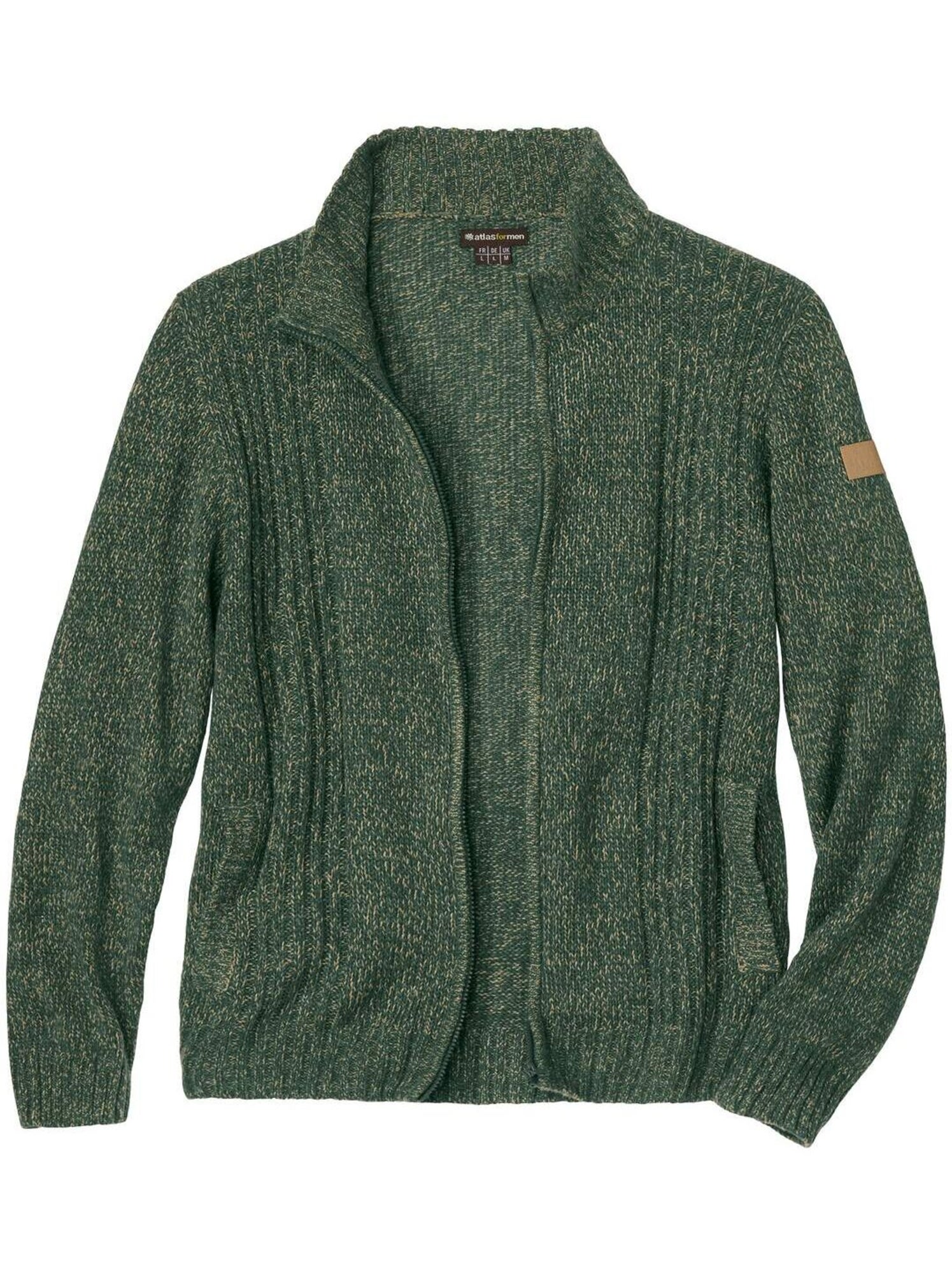 Gilet tricot zippé forest   - atlas for men - Vert