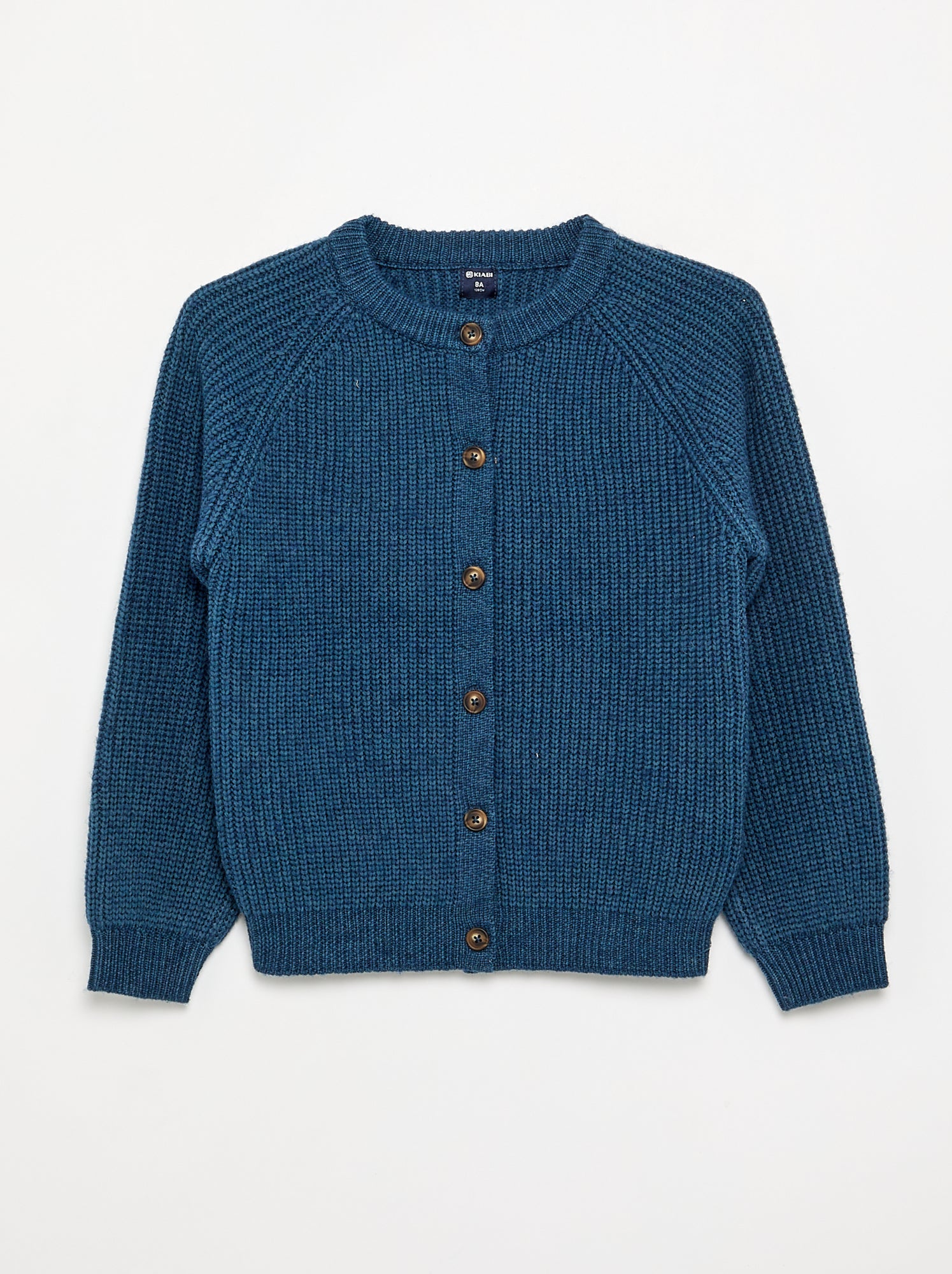Gilet uni à manches longues - Bleu