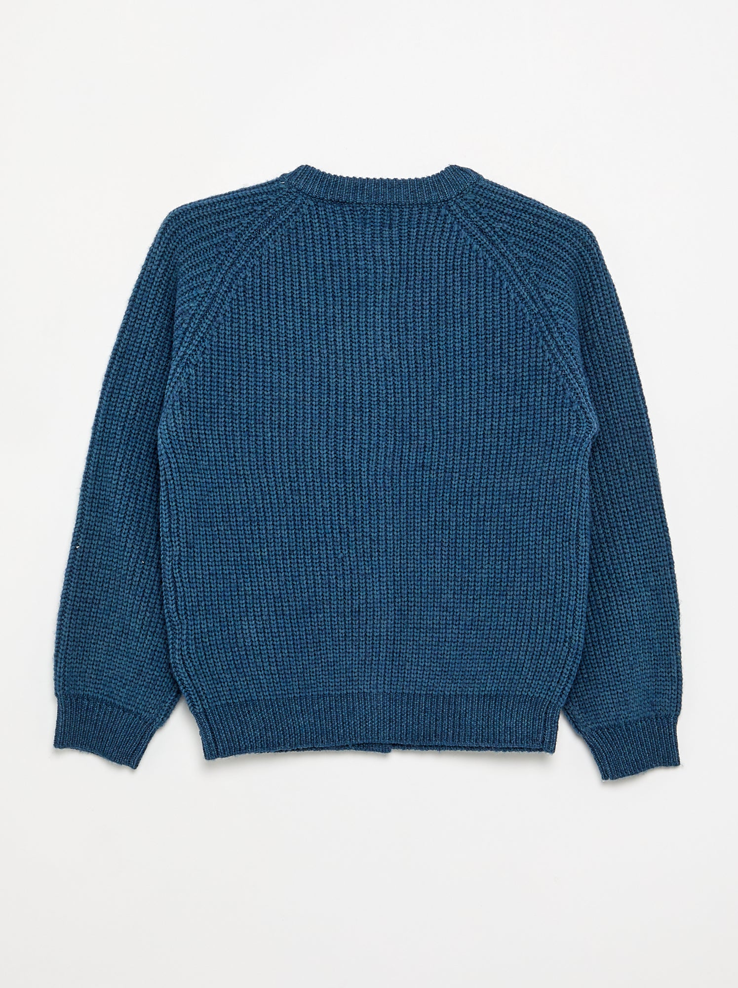 Gilet uni à manches longues - Bleu