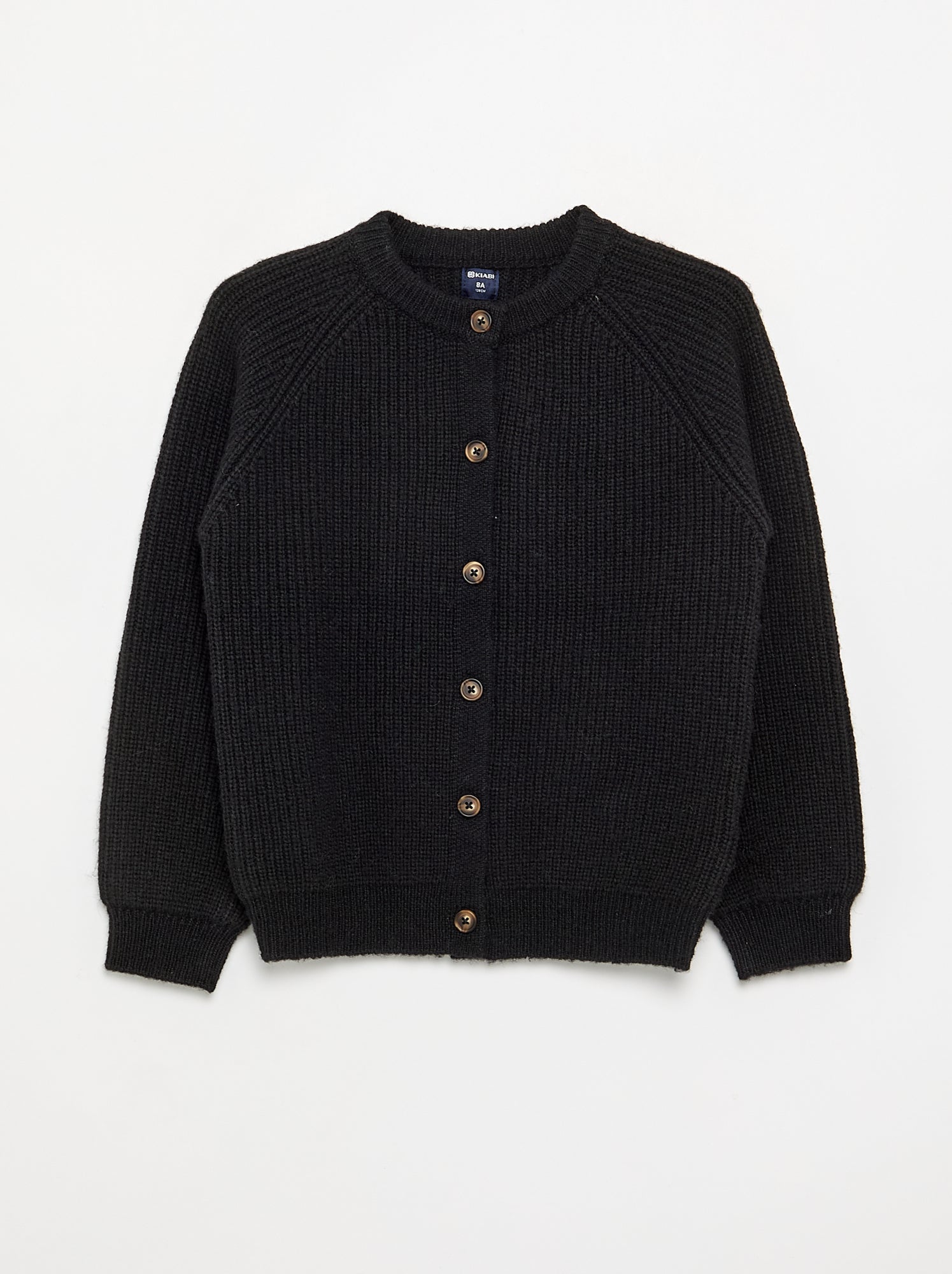 Gilet uni à manches longues - Noir