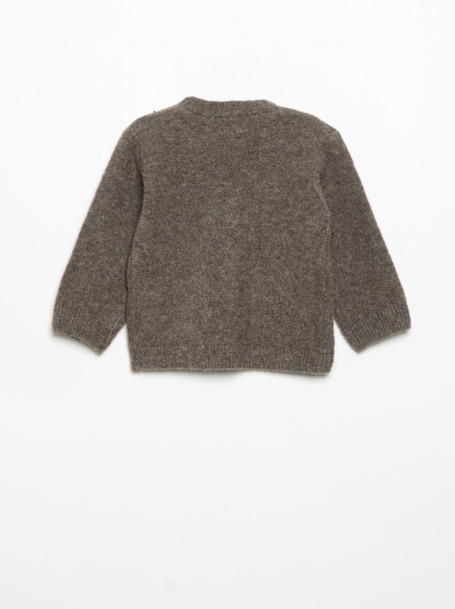 Gilet uni avec col en V - Taupe