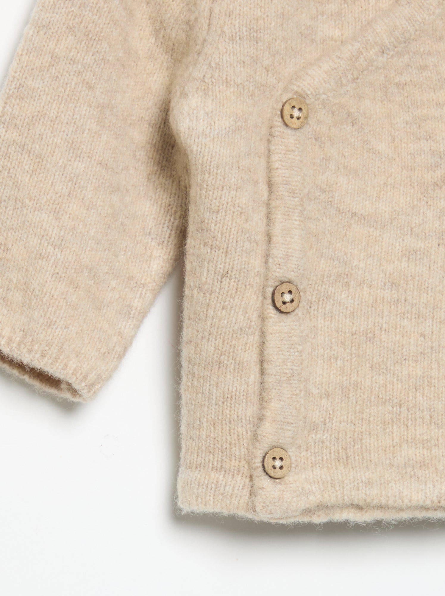 Gilet uni forme cache-cœur - Beige