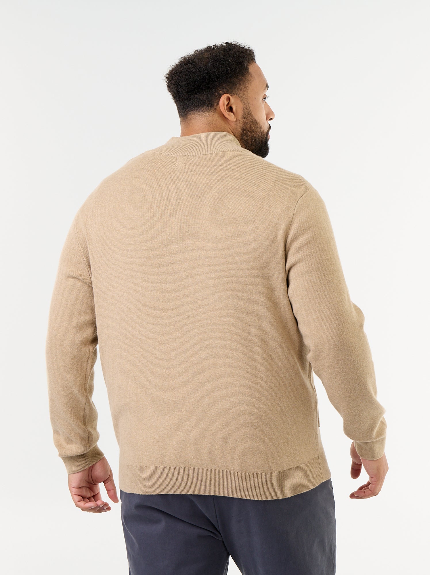 Gilet zippé à col montant - Beige