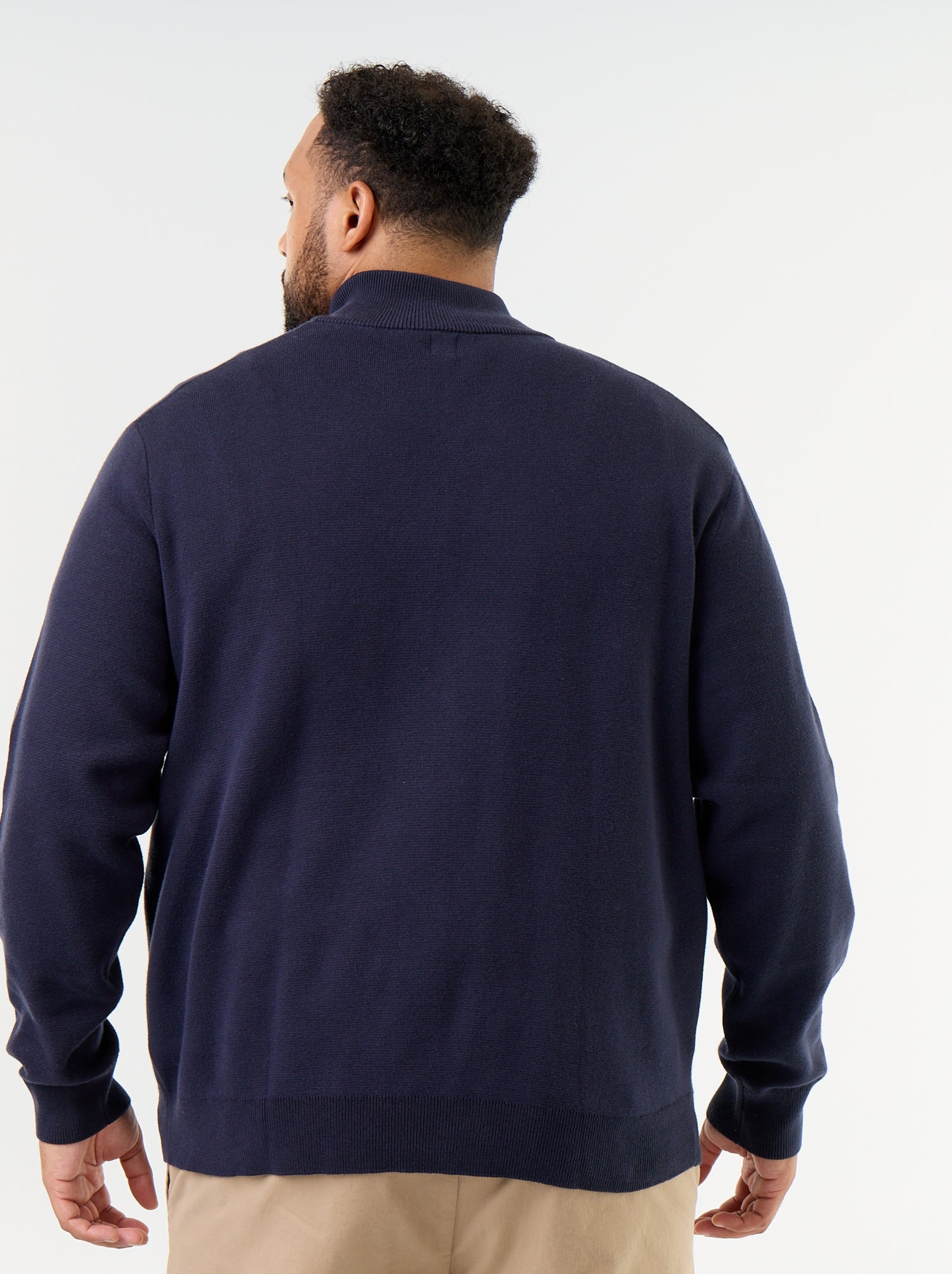 Gilet zippé à col montant - Bleu
