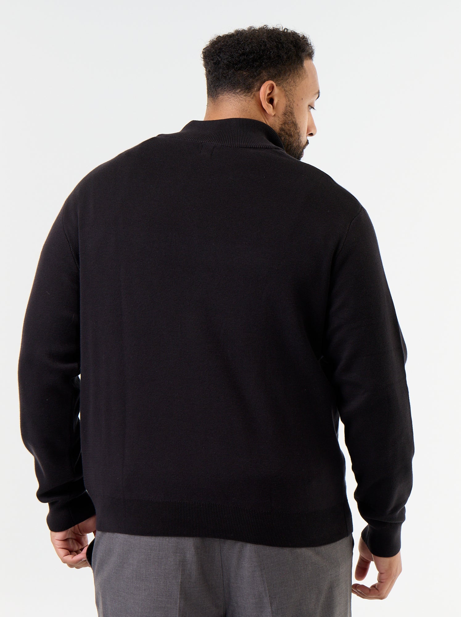Gilet zippé à col montant - Noir