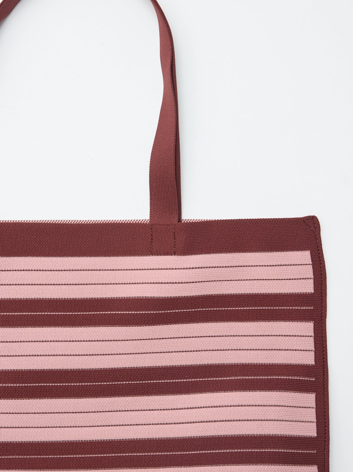 Grand sac forme cabas à rayures - Rose