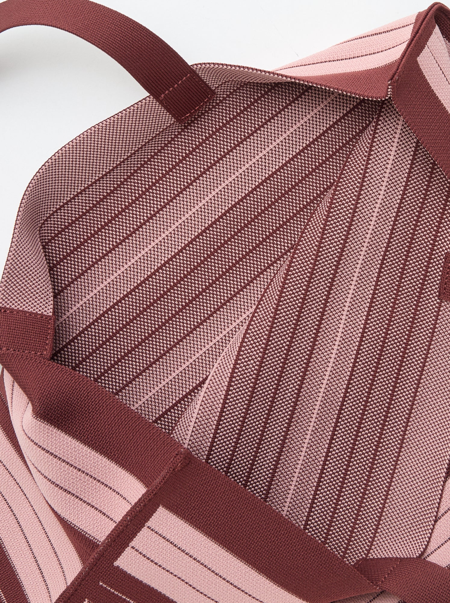 Grand sac forme cabas à rayures - Rose