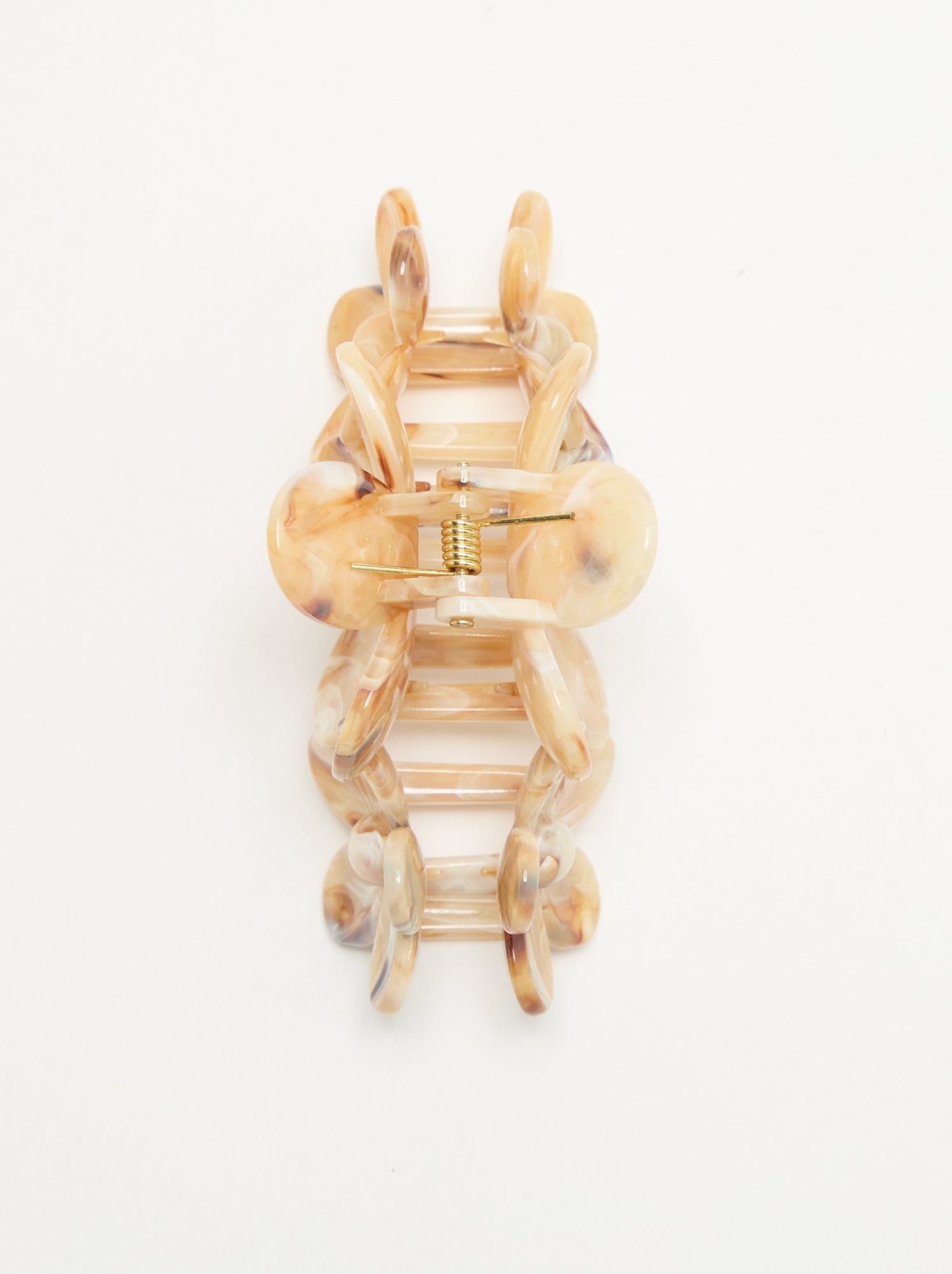 Grande pince à cheveux crabe - Beige