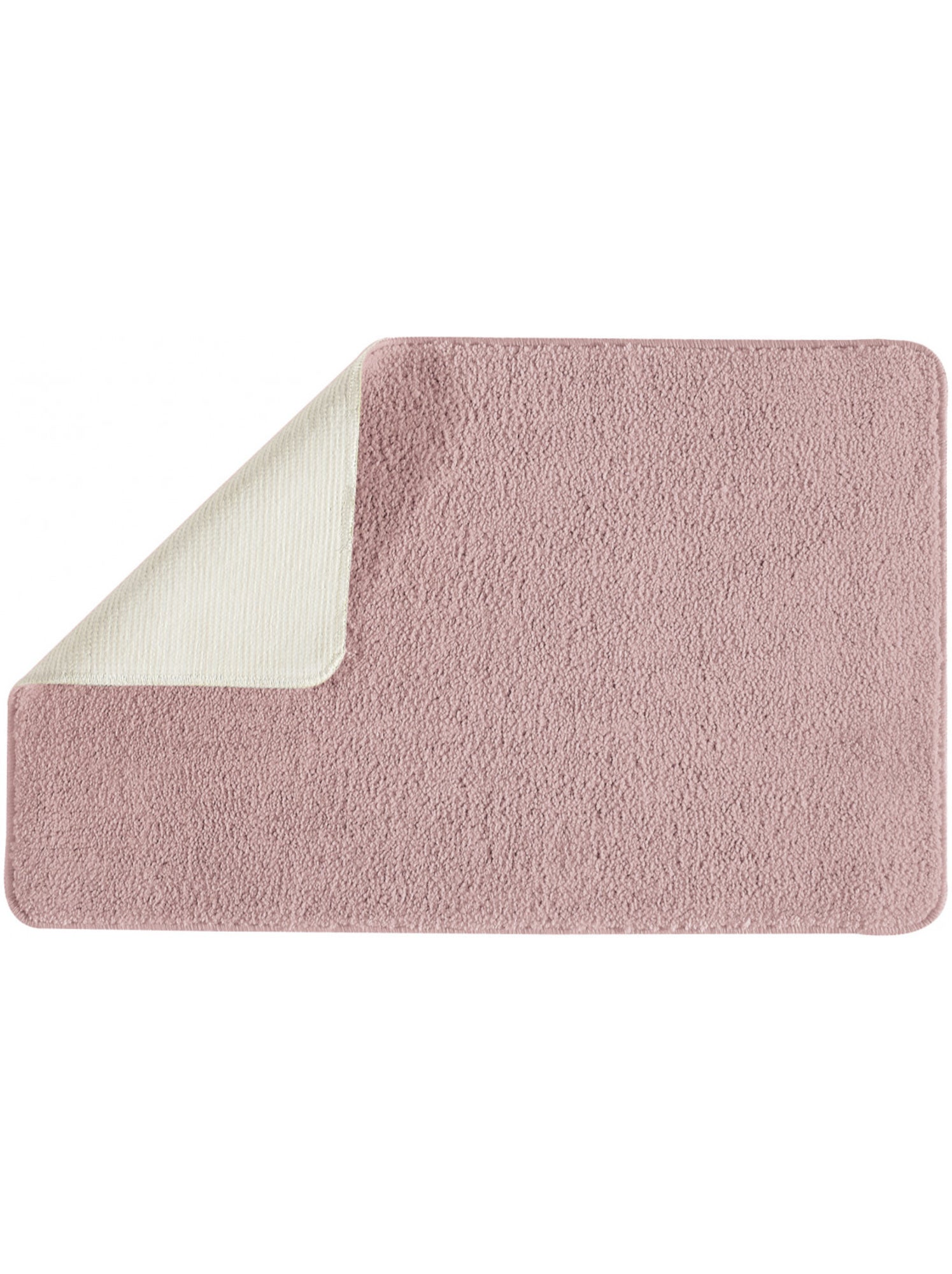 Guy levasseur - tapis de bain uni 50x80 en polyester - Beige/Rose