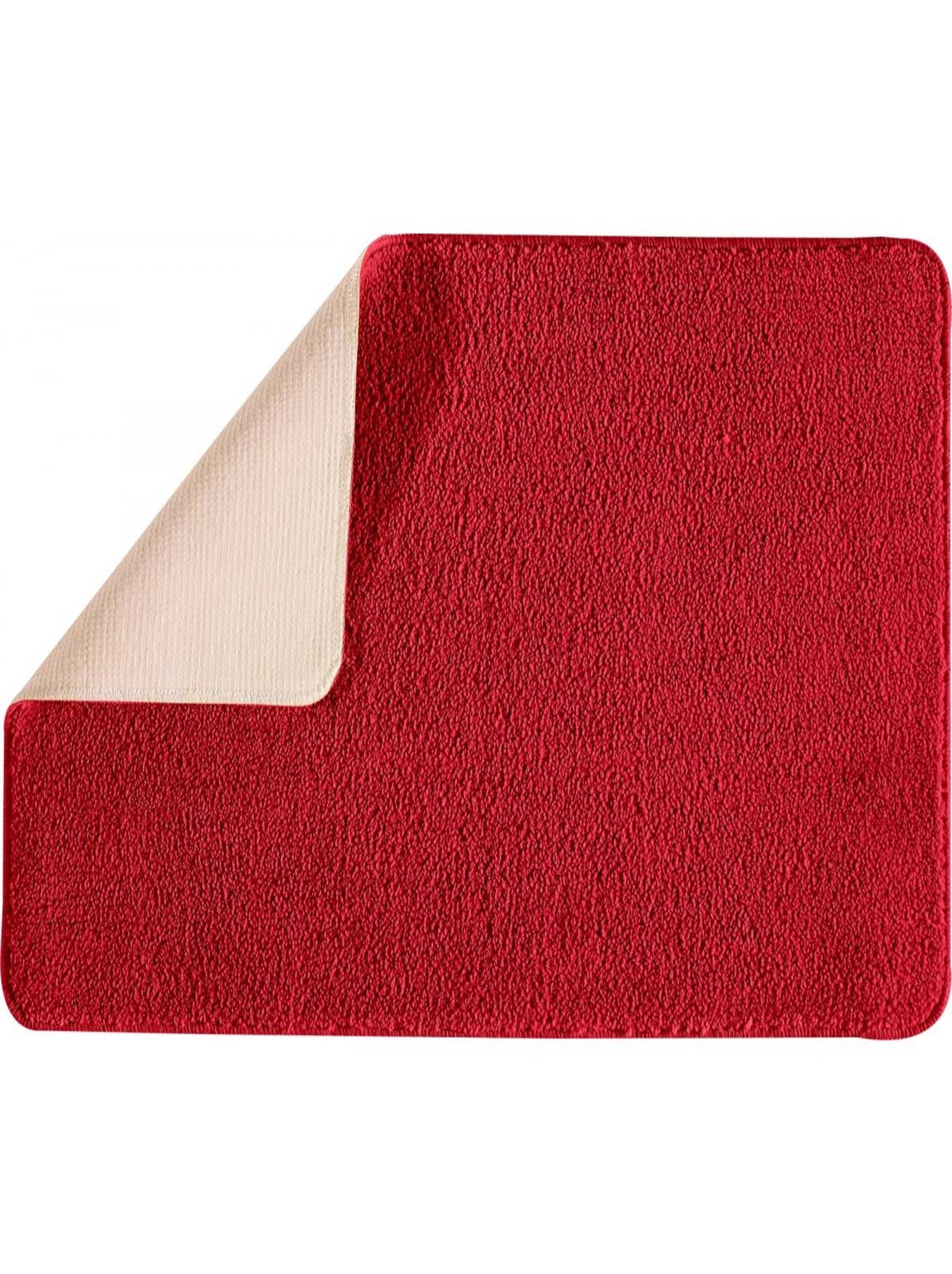 Guy levasseur - tapis de bain uni 50x80 en polyester - Rouge