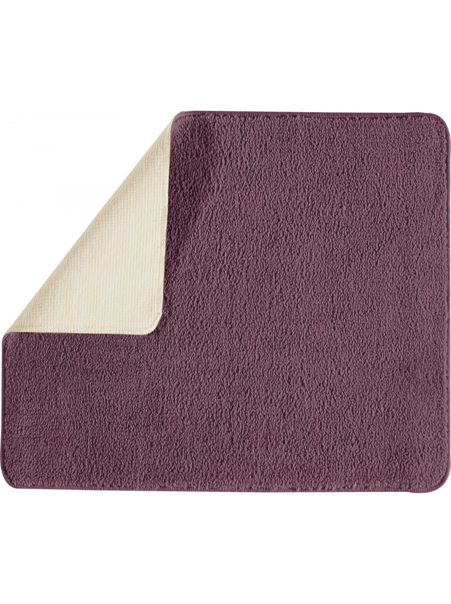Guy levasseur - tapis de bain uni 50x80 en polyester - Violet prune