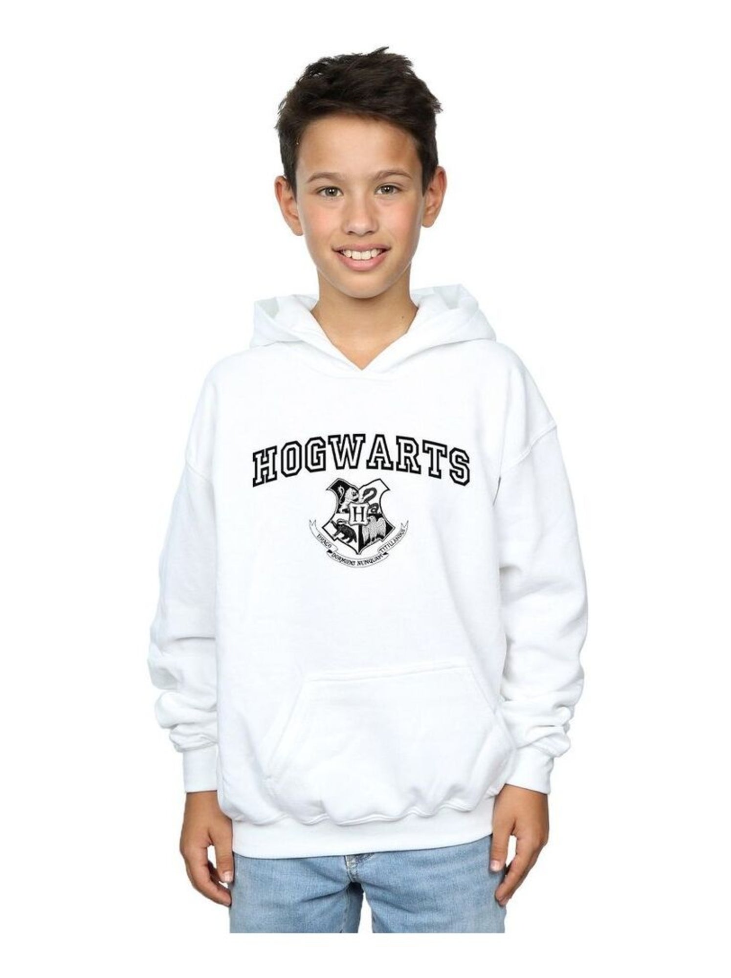Harry Potter - Sweat à capuche HOGWARTS - Blanc