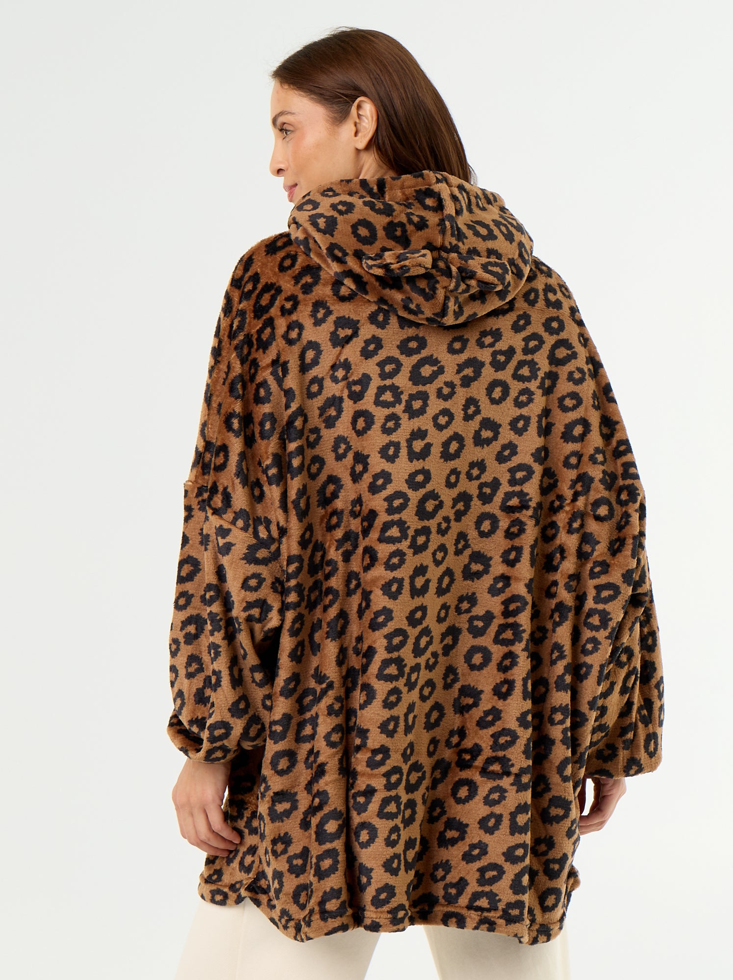 Hoodie en polaire à capuche - Marron