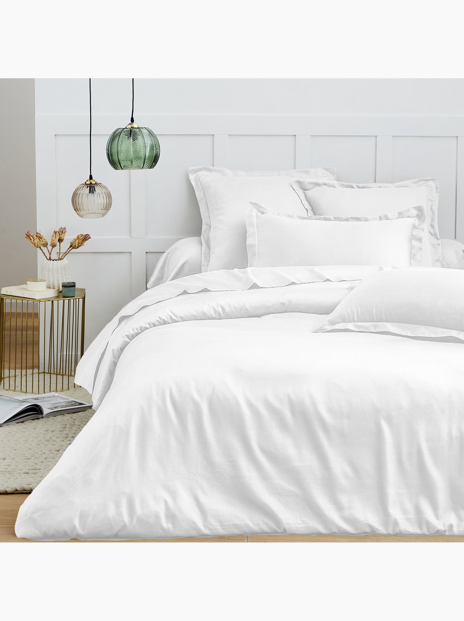 Housse de couette – 100% coton 57 fils/cm² – qualité supérieure - Blanc