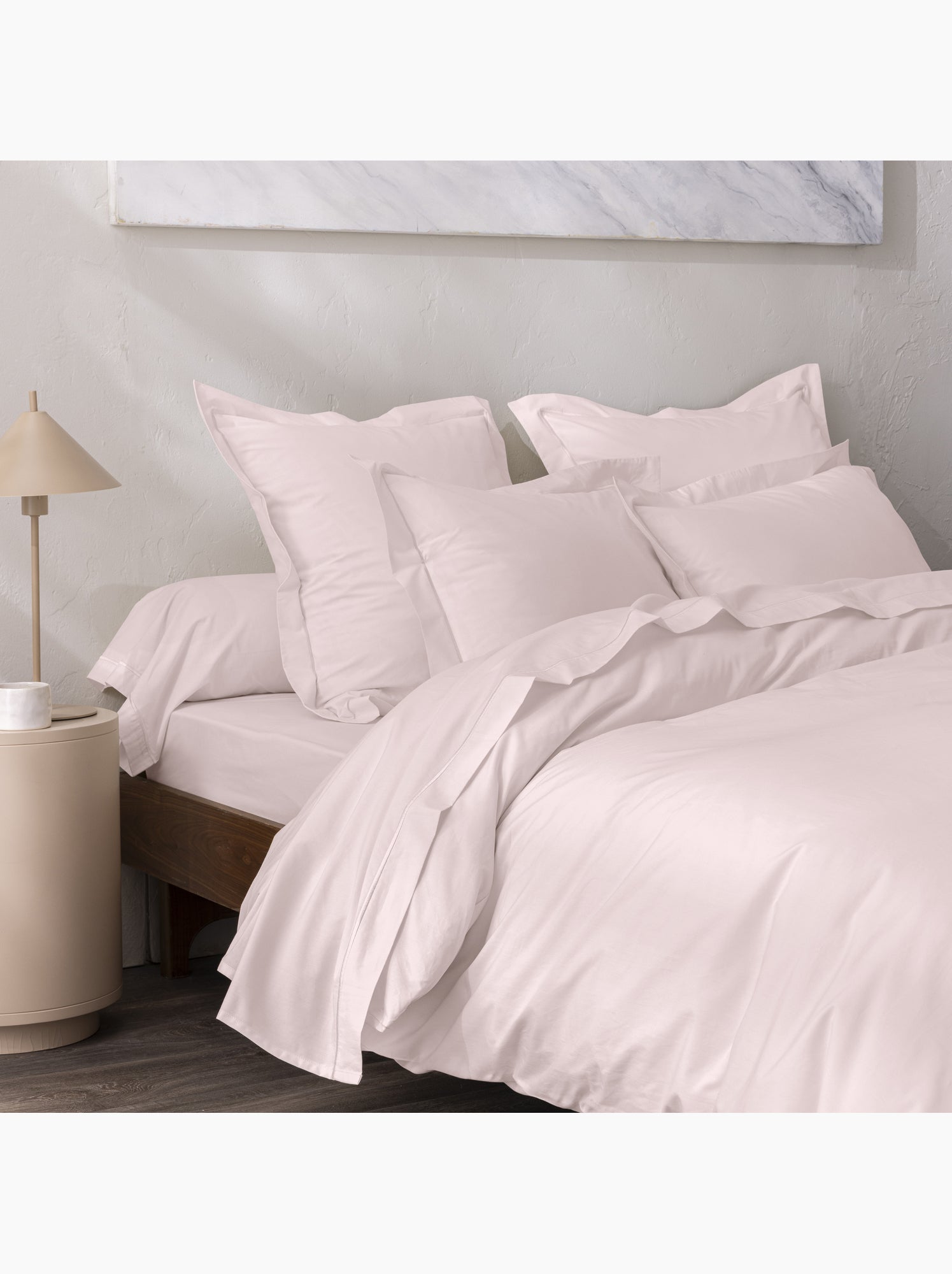 Housse de couette – 100% coton 57 fils/cm² – qualité supérieure - Rose dragée