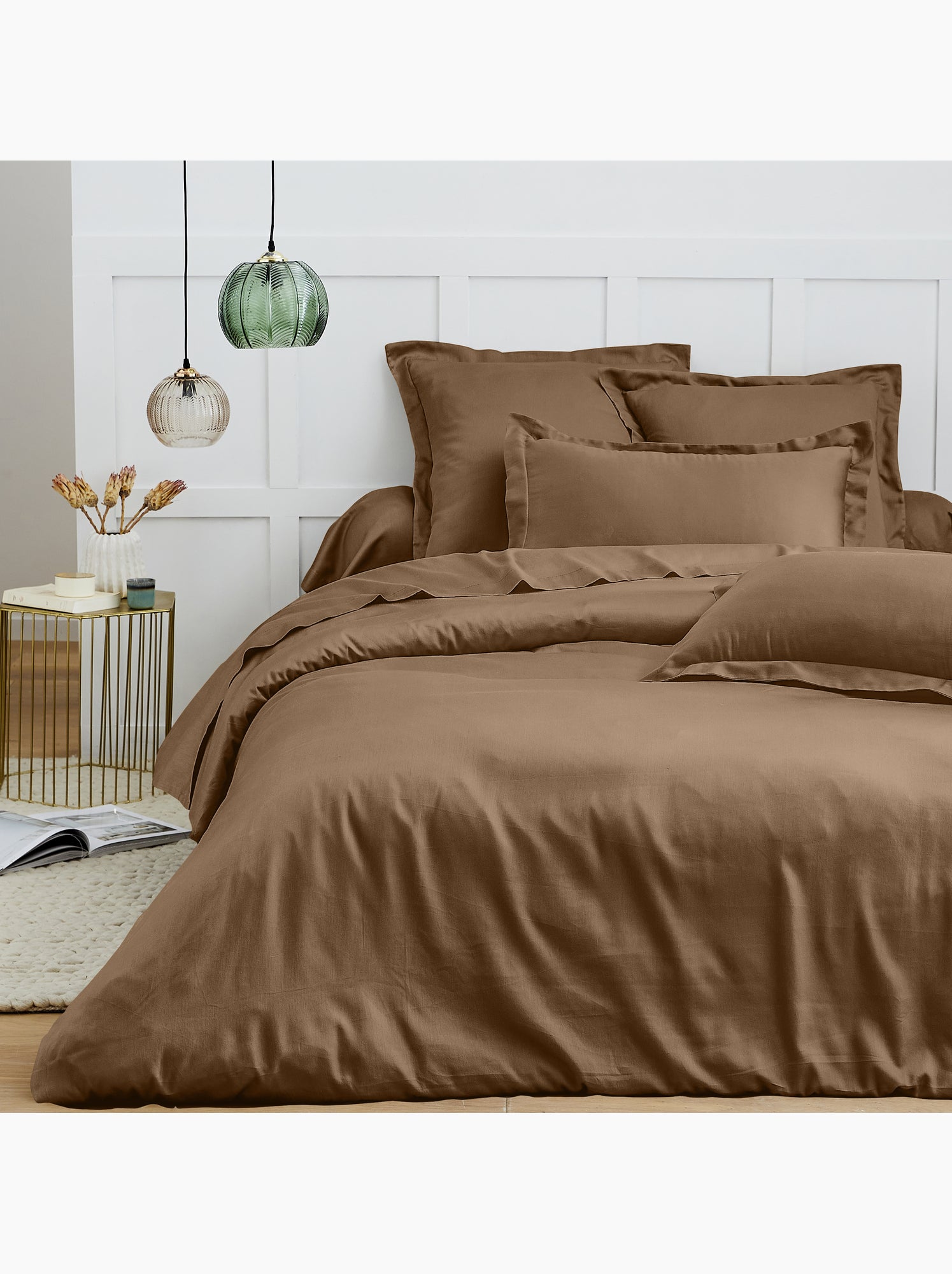 Housse de couette – 100% coton 57 fils/cm² – qualité supérieure - Taupe