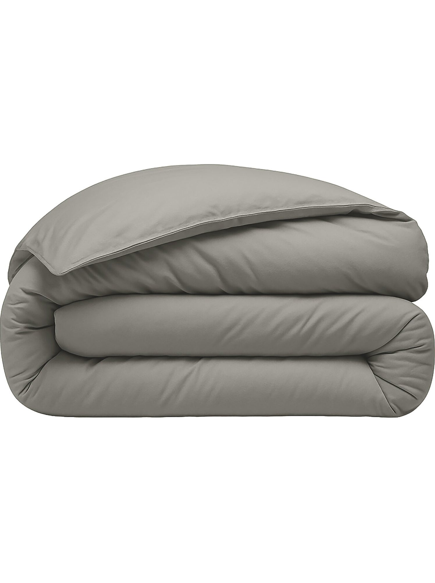 Housse de couette 100 % percale de coton elegance - Gris perle