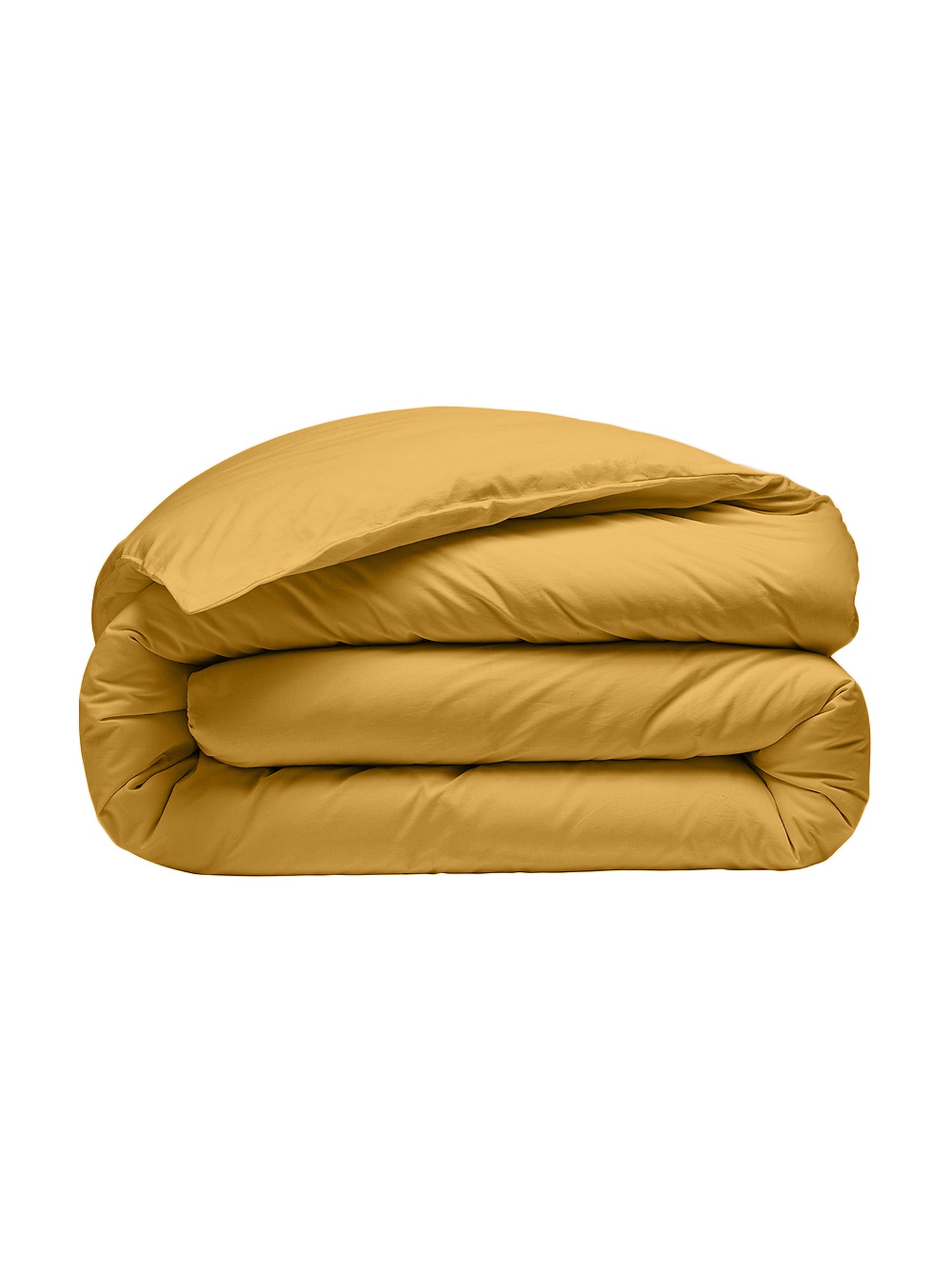 Housse de couette 100 % percale de coton elegance - Jaune moutarde