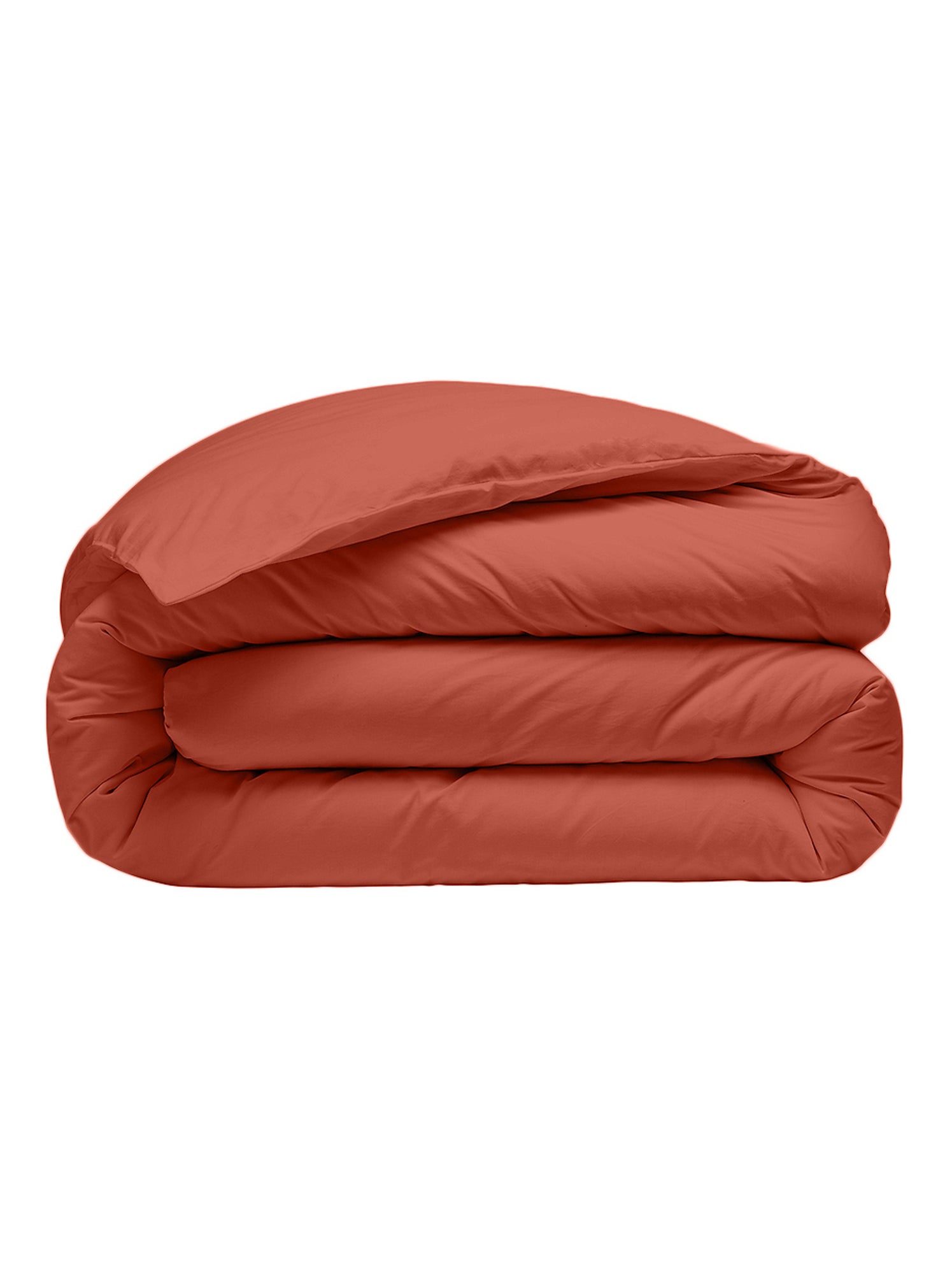 Housse de couette 100 % percale de coton elegance - Rouge