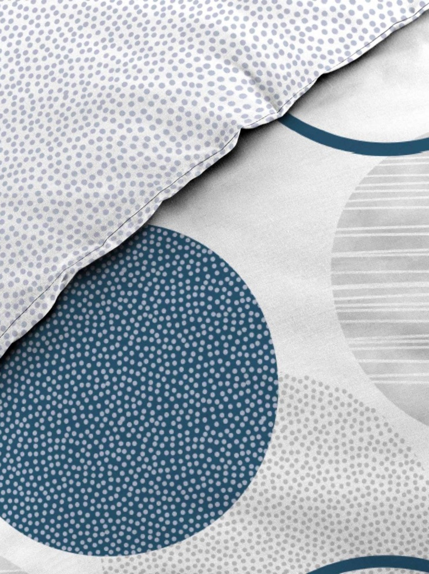 Housse de couette 260x240 + 2 taies Voie lactée coton - Bleu