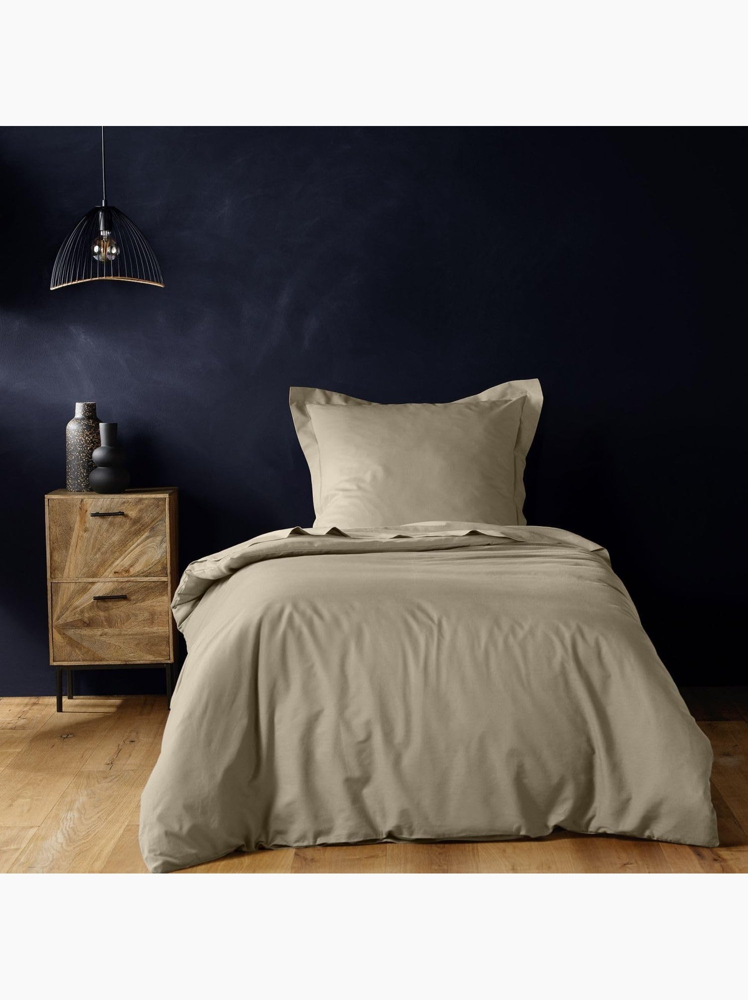 Housse de couette coton lina douceur d'intérieur - Beige sable
