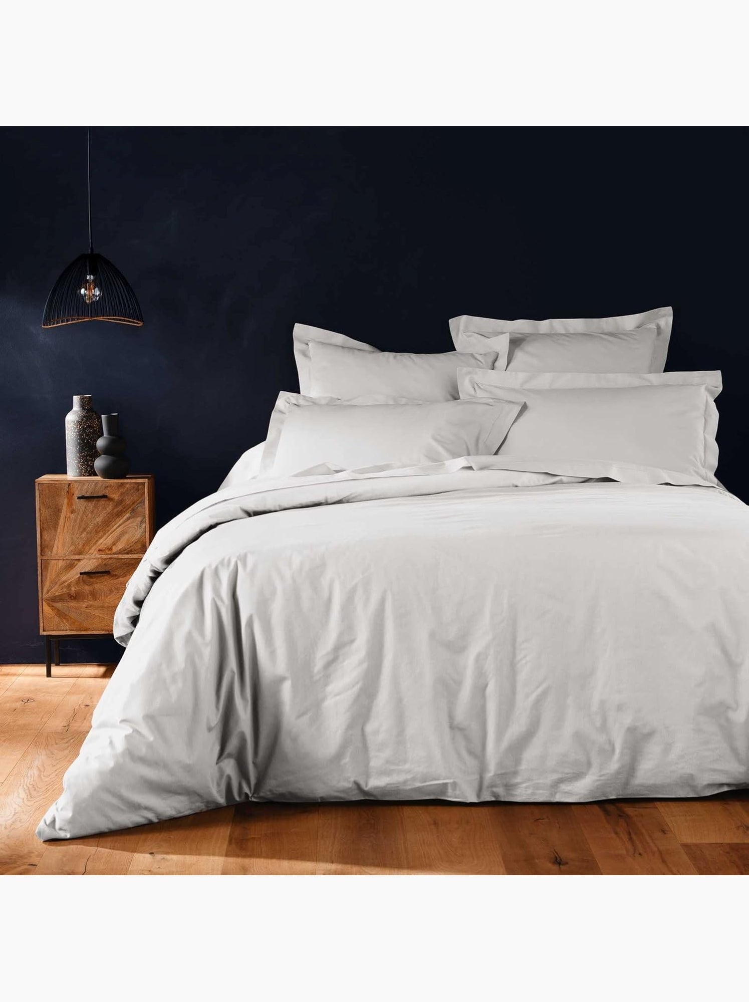 Housse de couette coton lina douceur d'intérieur - Blanc