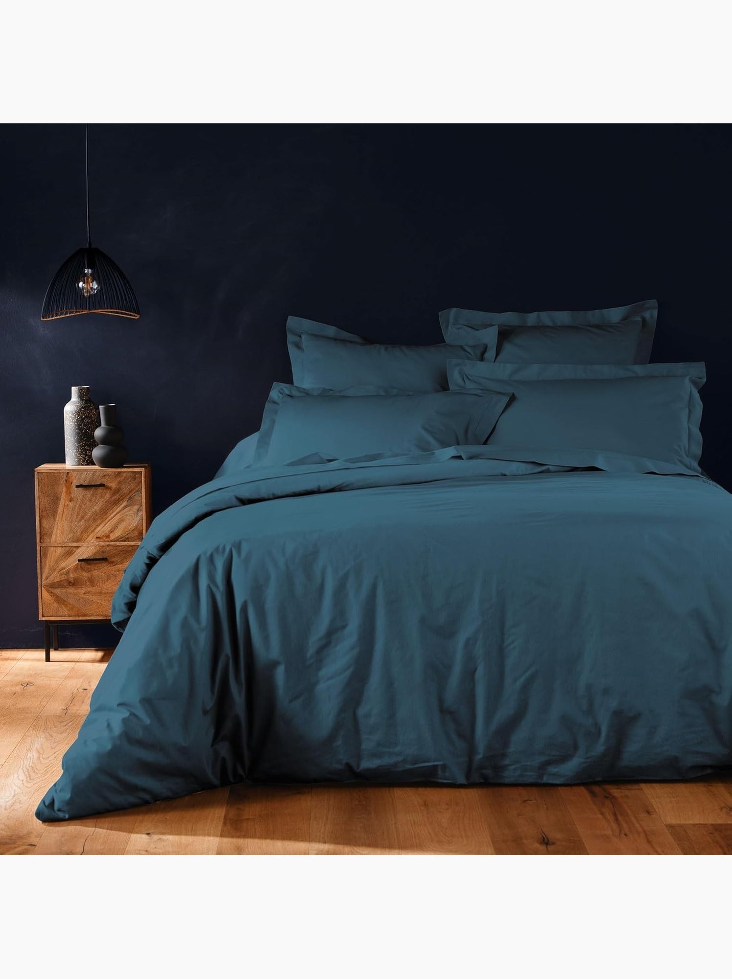 Housse de couette coton lina douceur d'intérieur - Bleu