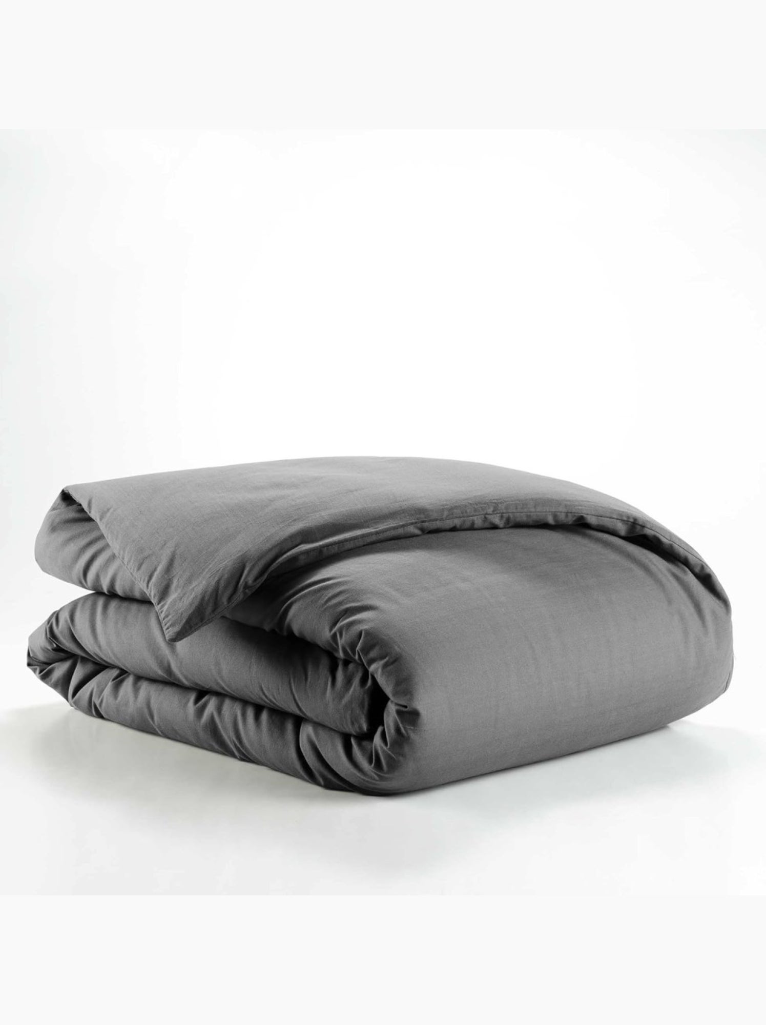 Housse de couette coton lina douceur d'intérieur - gris anthracite