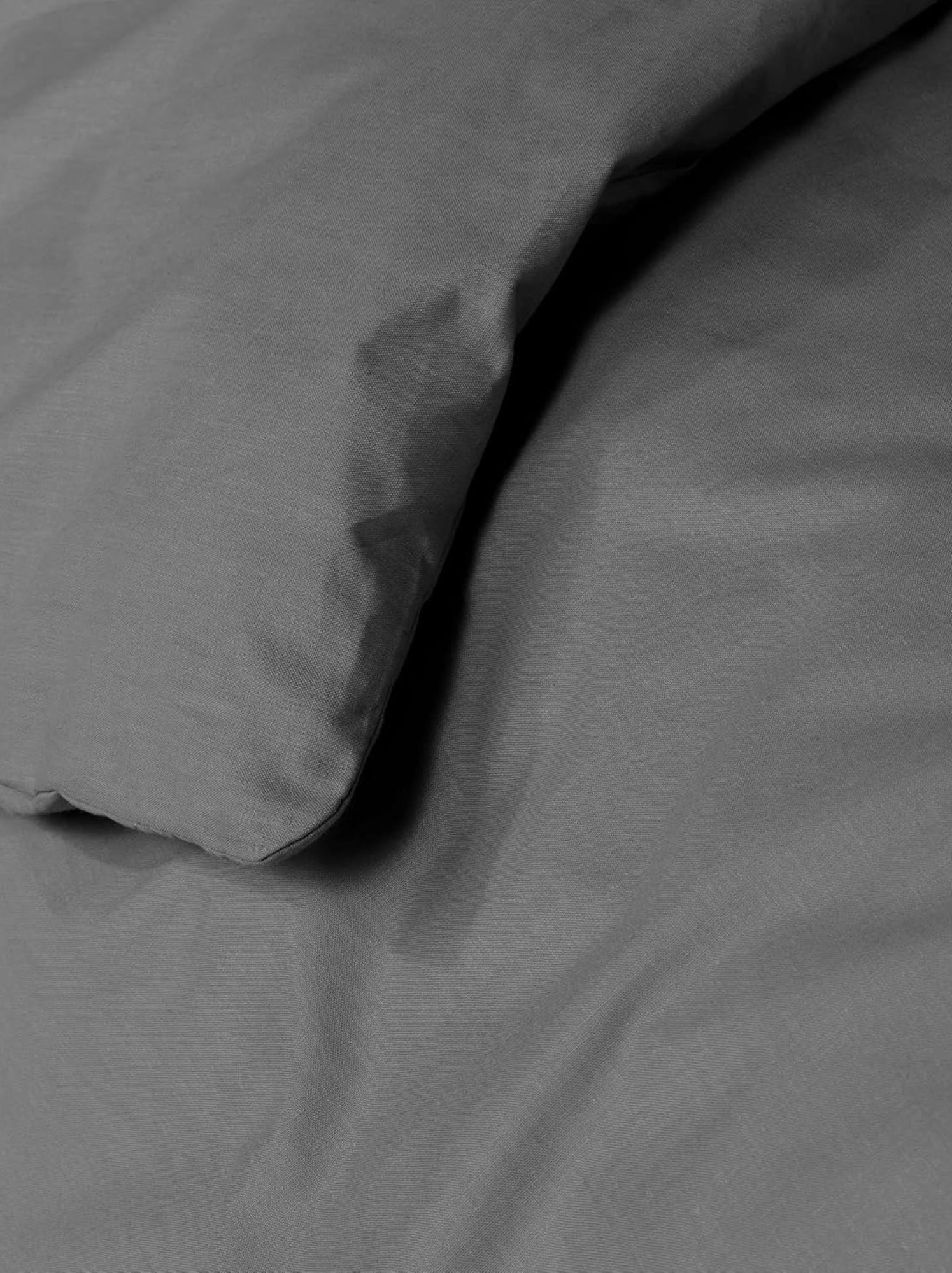 Housse de couette coton lina douceur d'intérieur - gris anthracite