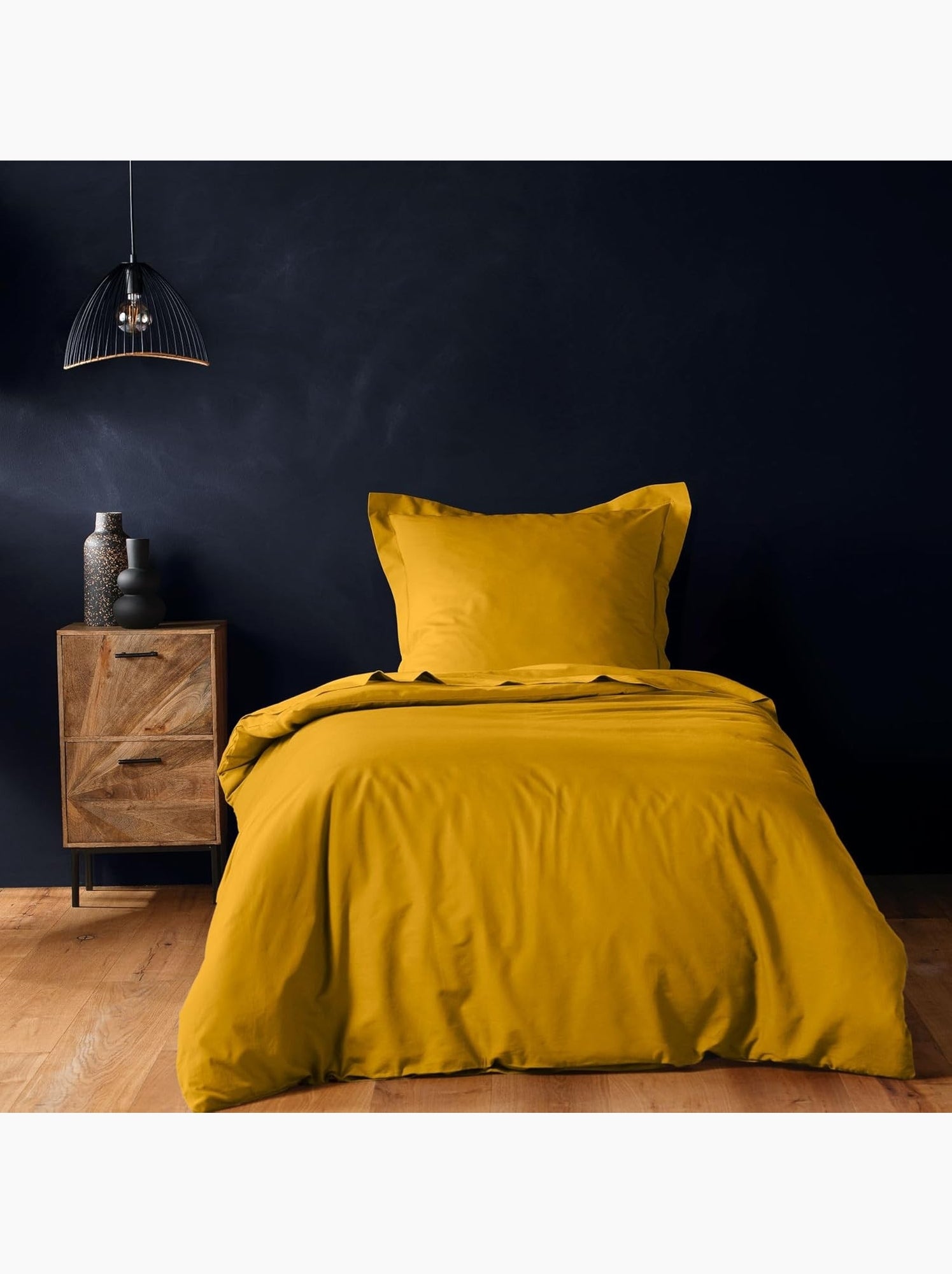 Housse de couette coton lina douceur d'intérieur - Jaune